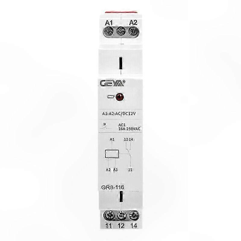 Electromagnetic Relay Module SPDT 16A AC/DC 12V Auxiliary Relay for Din Rail Mounting