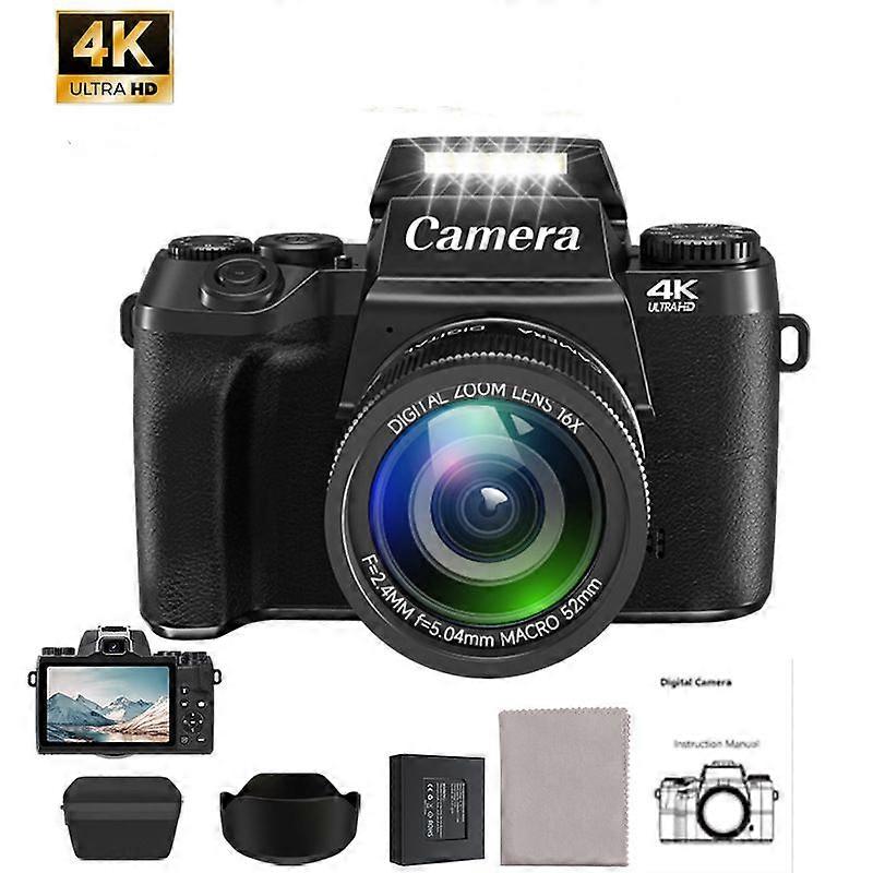 OHP WD054K Video Camera with 4.0inch Touchscreen 16X Digital Zoom 64MP HD Digital Dual Camera for Students
