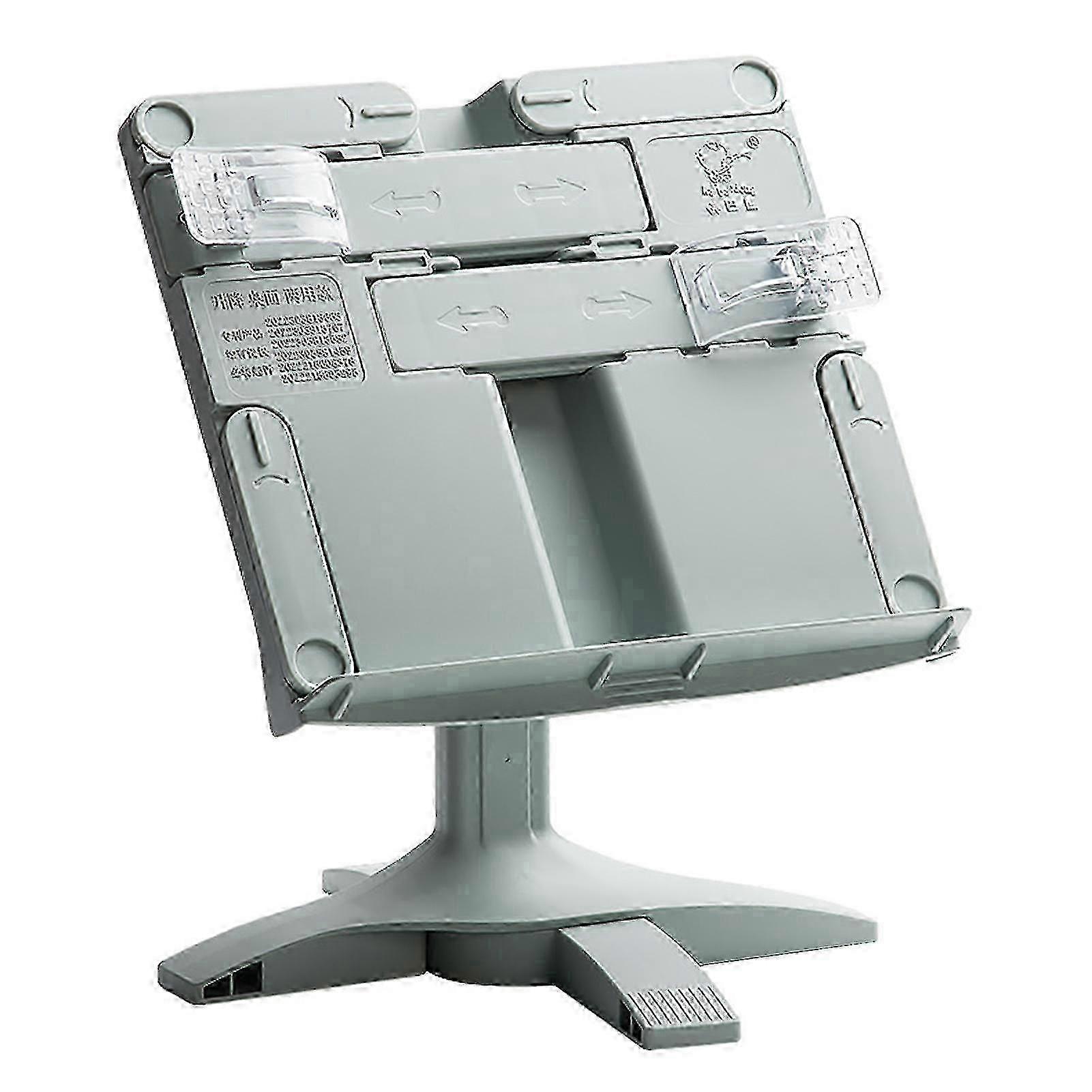 Adjustable Book Stand with Tablet Holder - Multi-Angle Reading/Laptop Desk Mount for Office