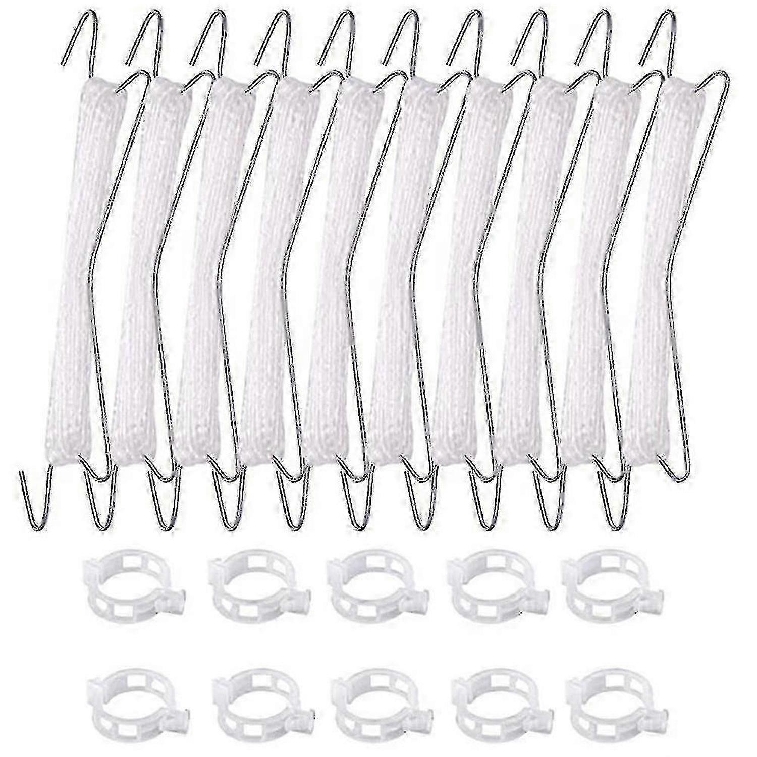 10 Pack Tomato Hooks And Tomato Clips For String, En Plant Climbing Hooks With 33ft Twi