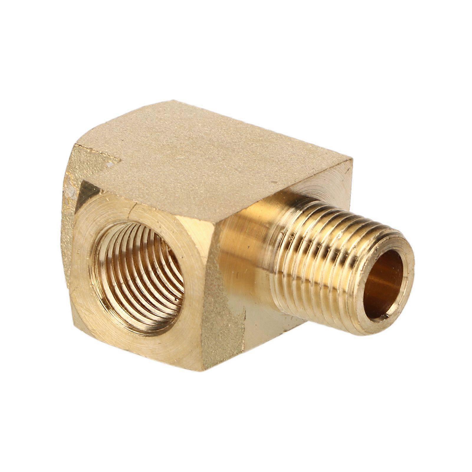 Solid Tee Brass Pipe Fitting 1000 PSI 1/8in NPt Male Thread AntiCorrosion for Automobile Modification