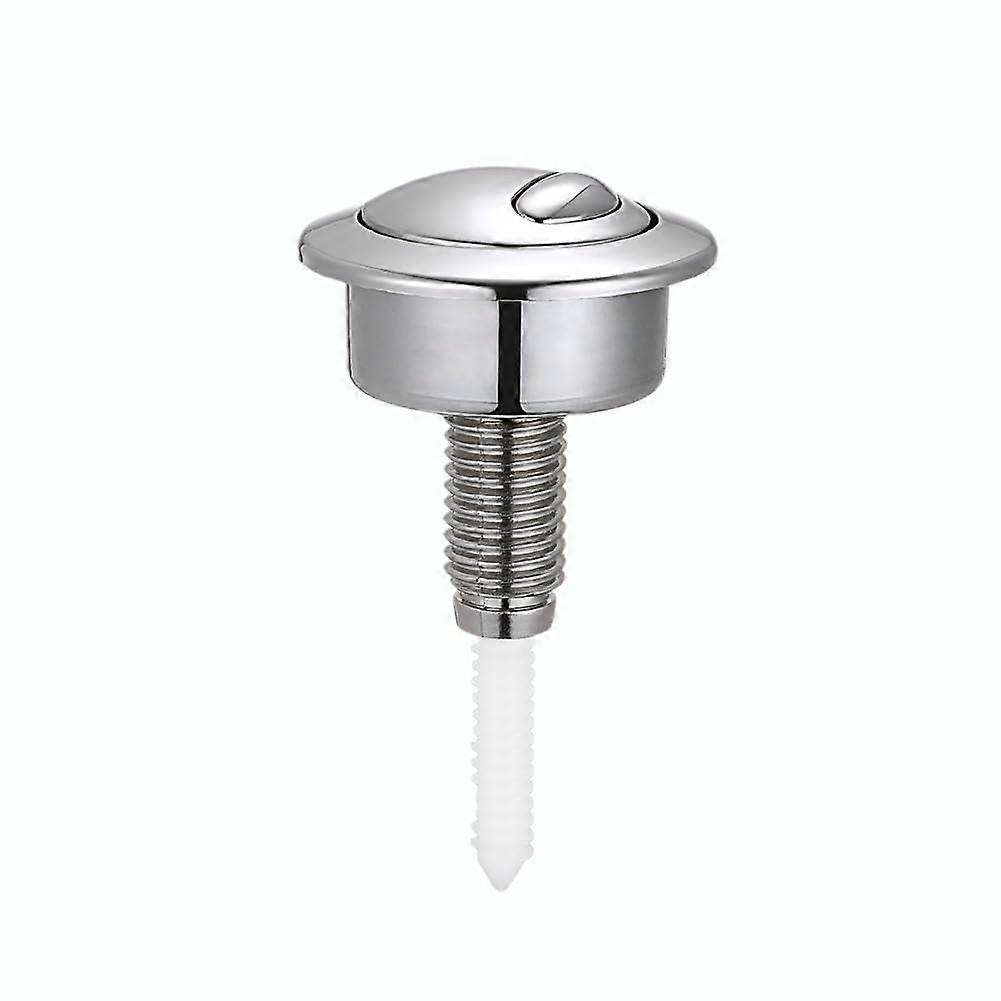 Dual Flush Toilet Button For 49 Model  ABS Plastic Push Button Replacement  Fits 3842mm Cistern Holes  Silver