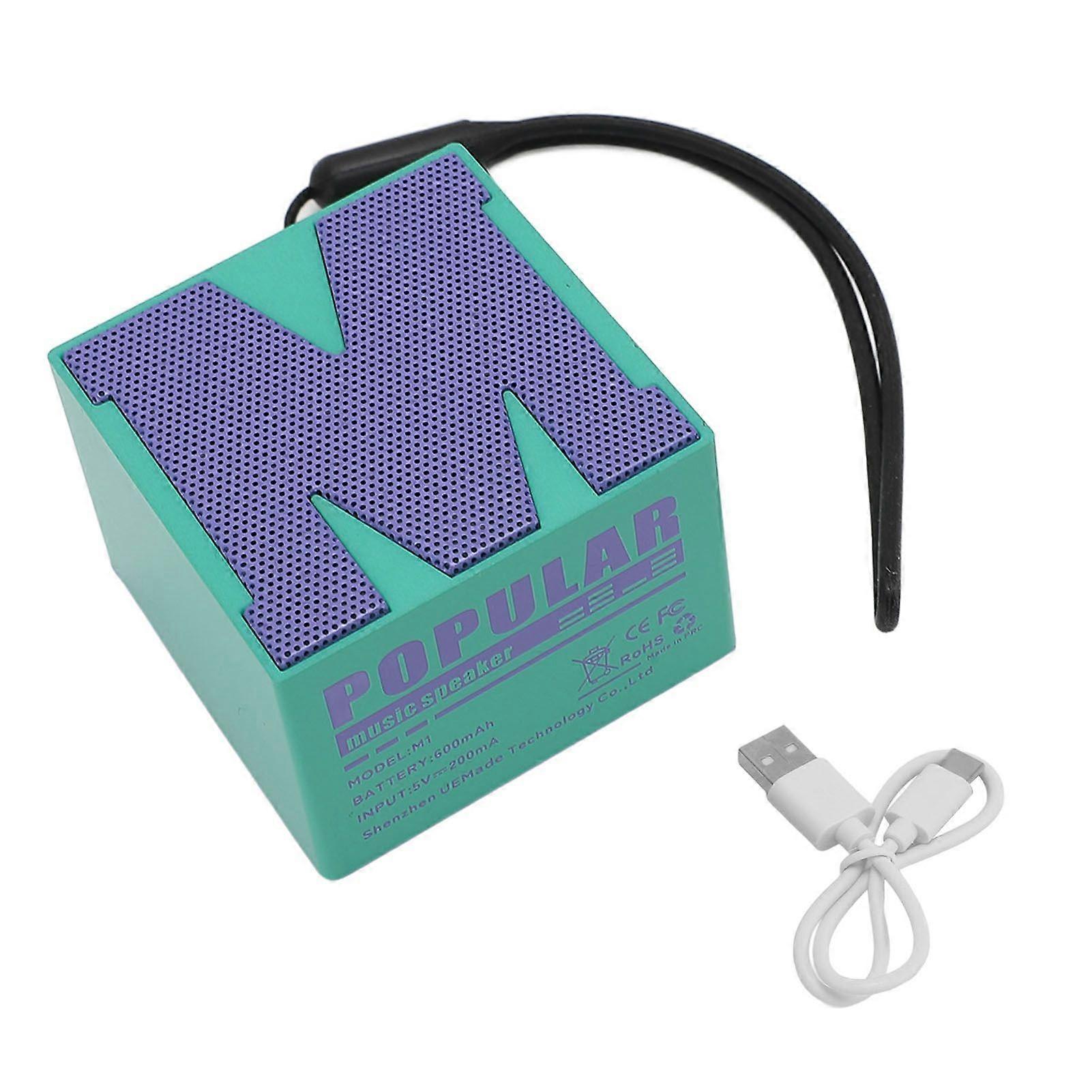 Wireless Miniature Bluetooth 5.4 Speaker IP54 Water Proof 6 Hours Playtime Noise Reduction Lanyard Pocket Bluetooth Speaker Blue