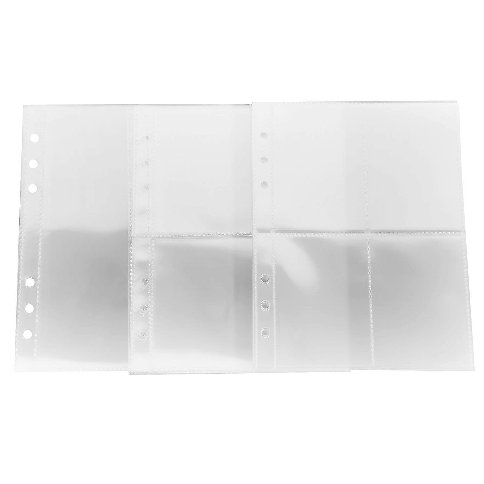Photo Album Sleeves Transparent Binder Sleeves for Storage Use 2Pcs Card Album Pages
