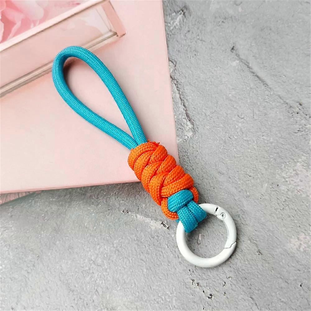 Colorful Braided Lanyard Keychain Unisex Anti-Lost Wrist Strap Paracord With Key Ring For Phone Camera U Disk Bottle Accessories