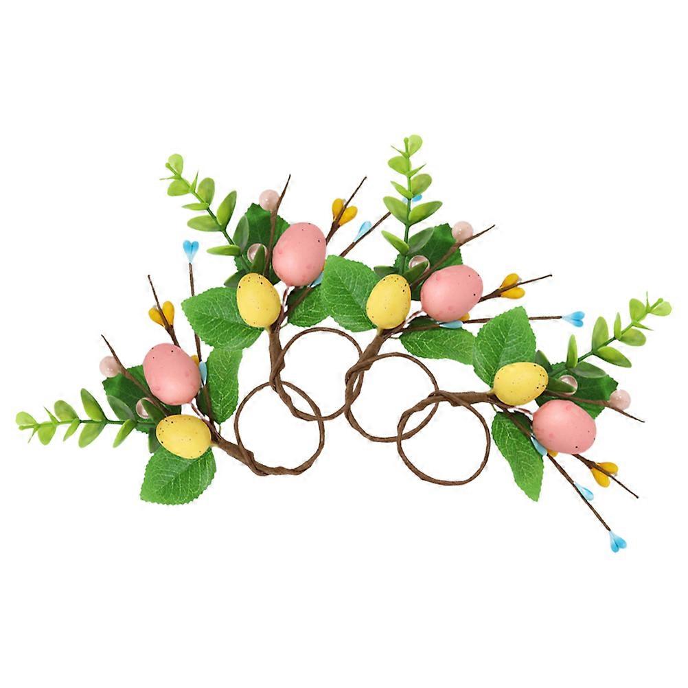 Easter Egg Napkin Ring for Party 8Pcs Decorative Napkin Holders