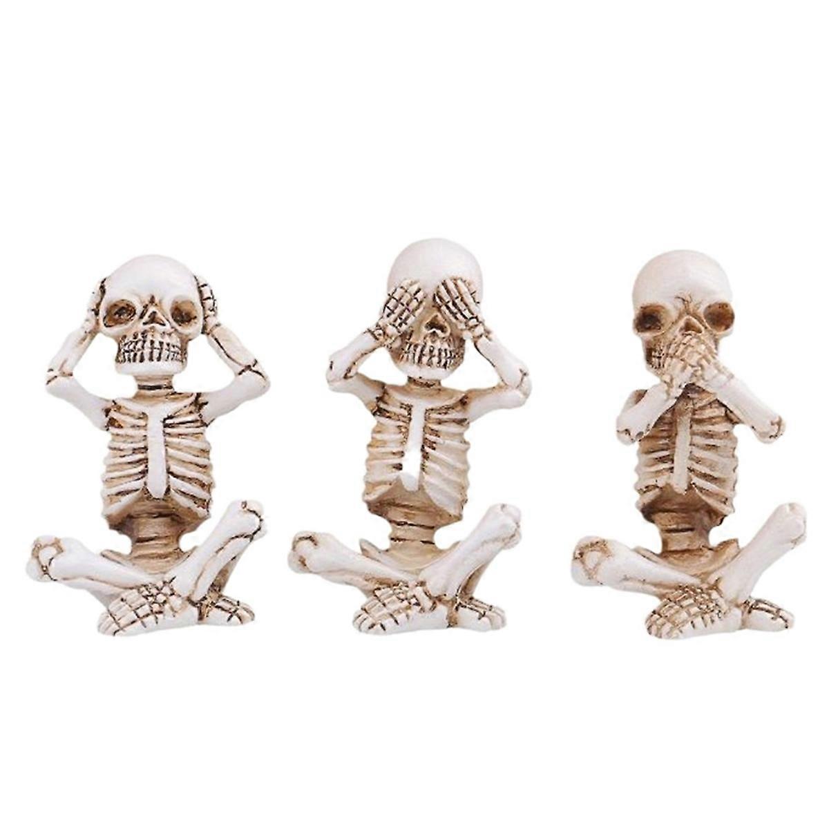 Skull Shelf Decor Skeleton Figurine Halloween Gothic Home Decor