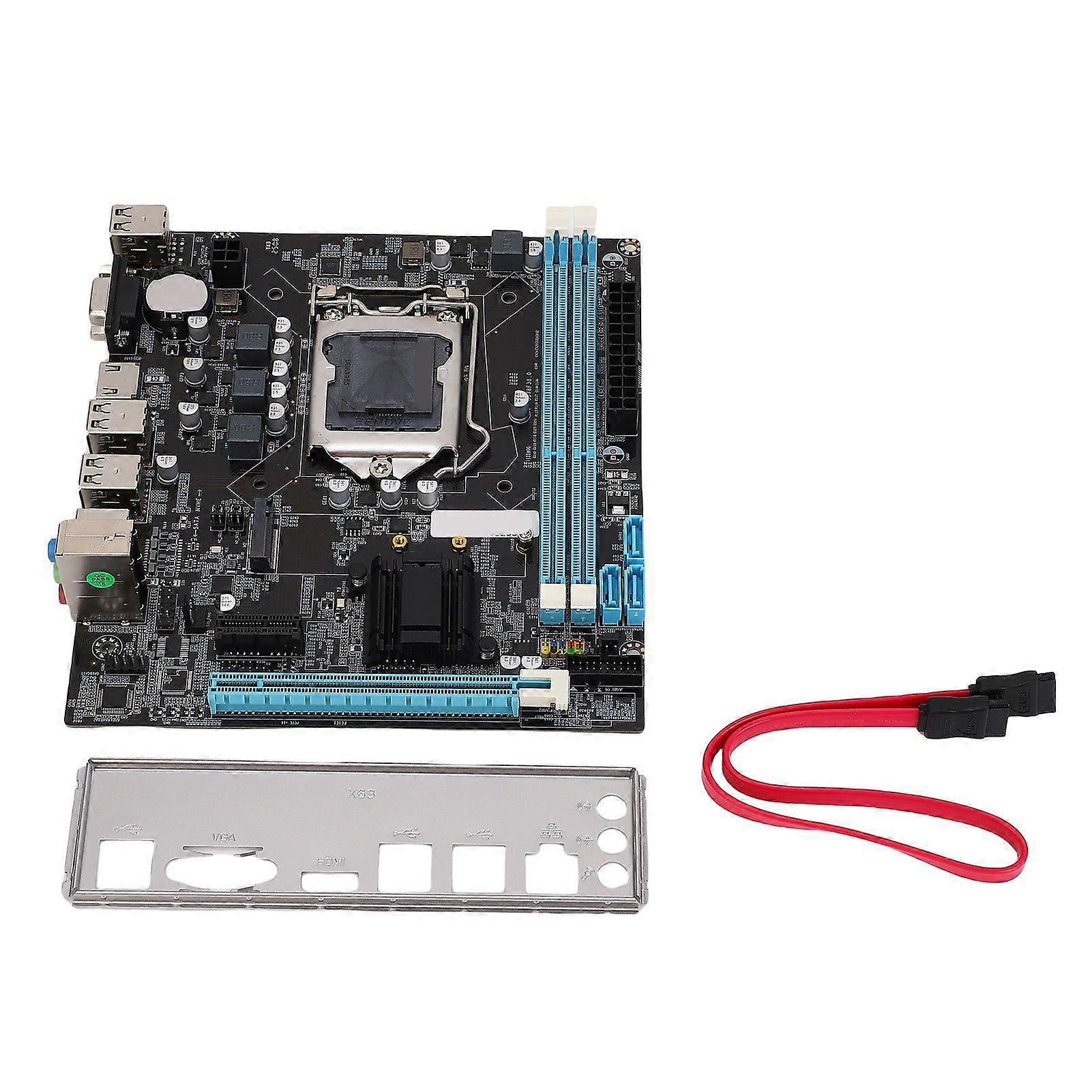 Desktop Motherboard H61 6 USB2.0 DDR3 M.2 NVMe NGFF 100Mbps LAN Micro ATX Motherboard for LGA1155 Socket I3 I5 I7