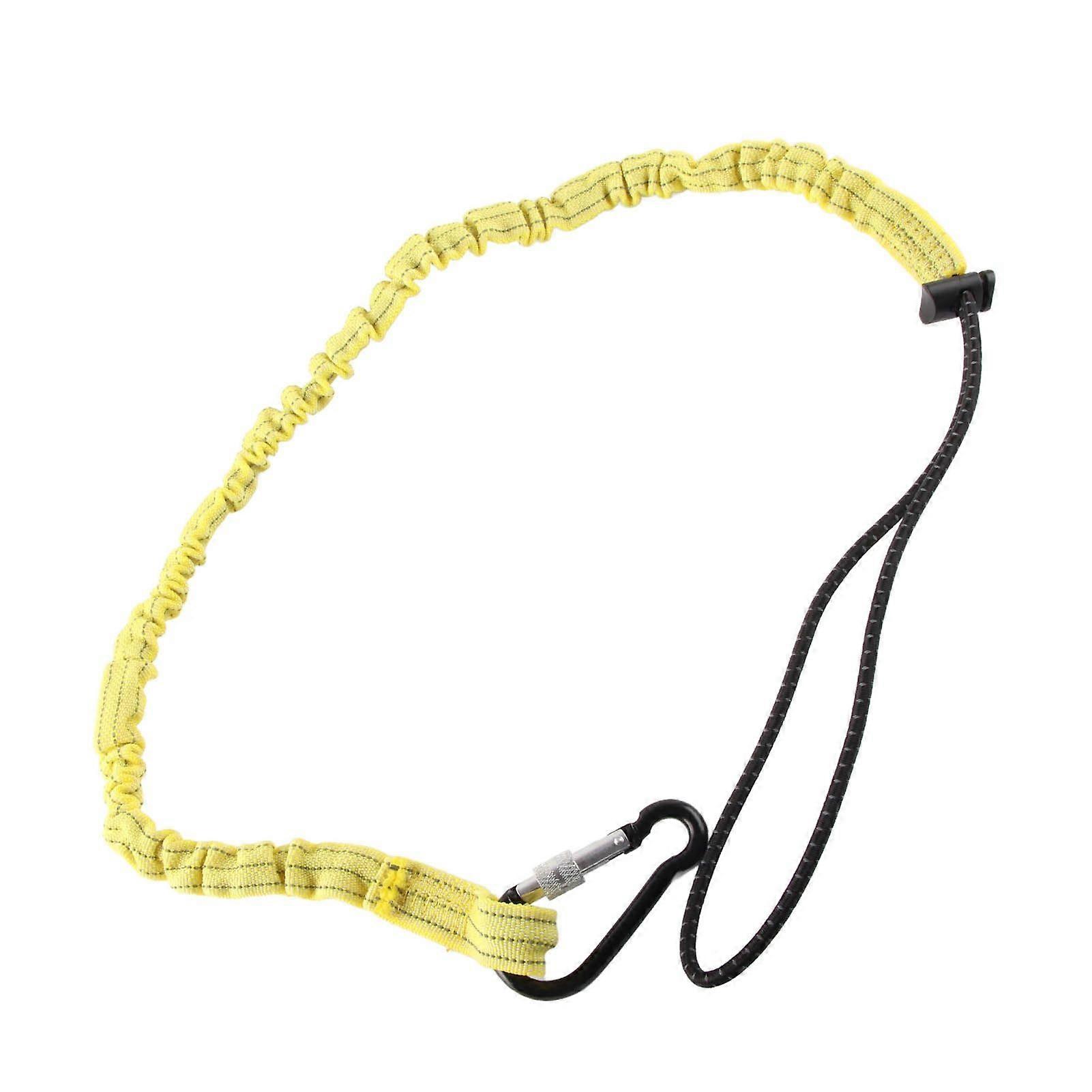 Tool Safety Tether Nylon Tool Lanyard Climbing Rope with Ordinary Mountaineering Buckle Yellow