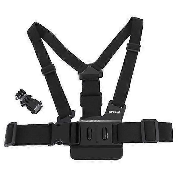 Black Chest Harness Mount for All GoPro Models - Secure and Adjustable Fit