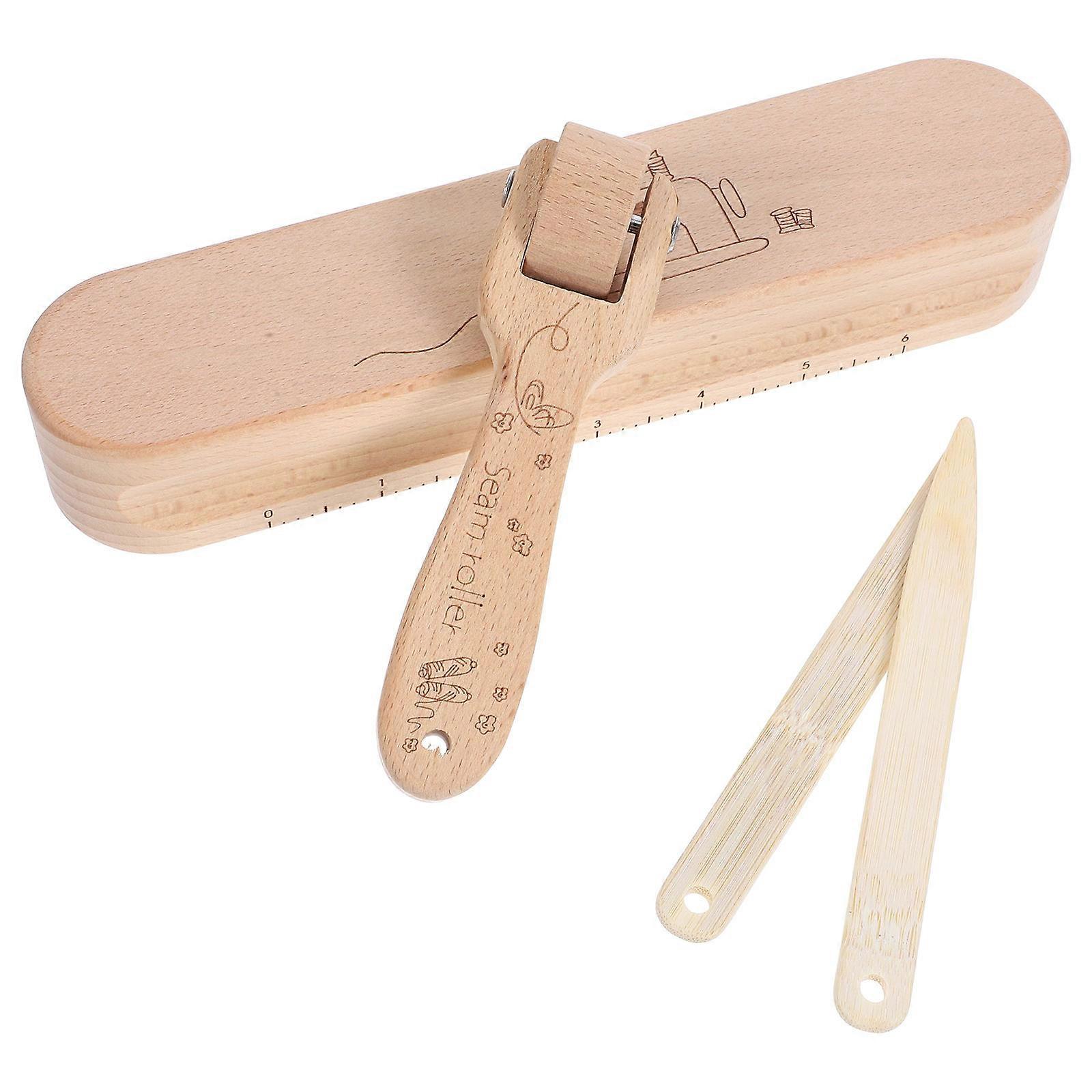 Beech Wood Seam Roller Tailors Clapper for Sewing 16Pcs Set
