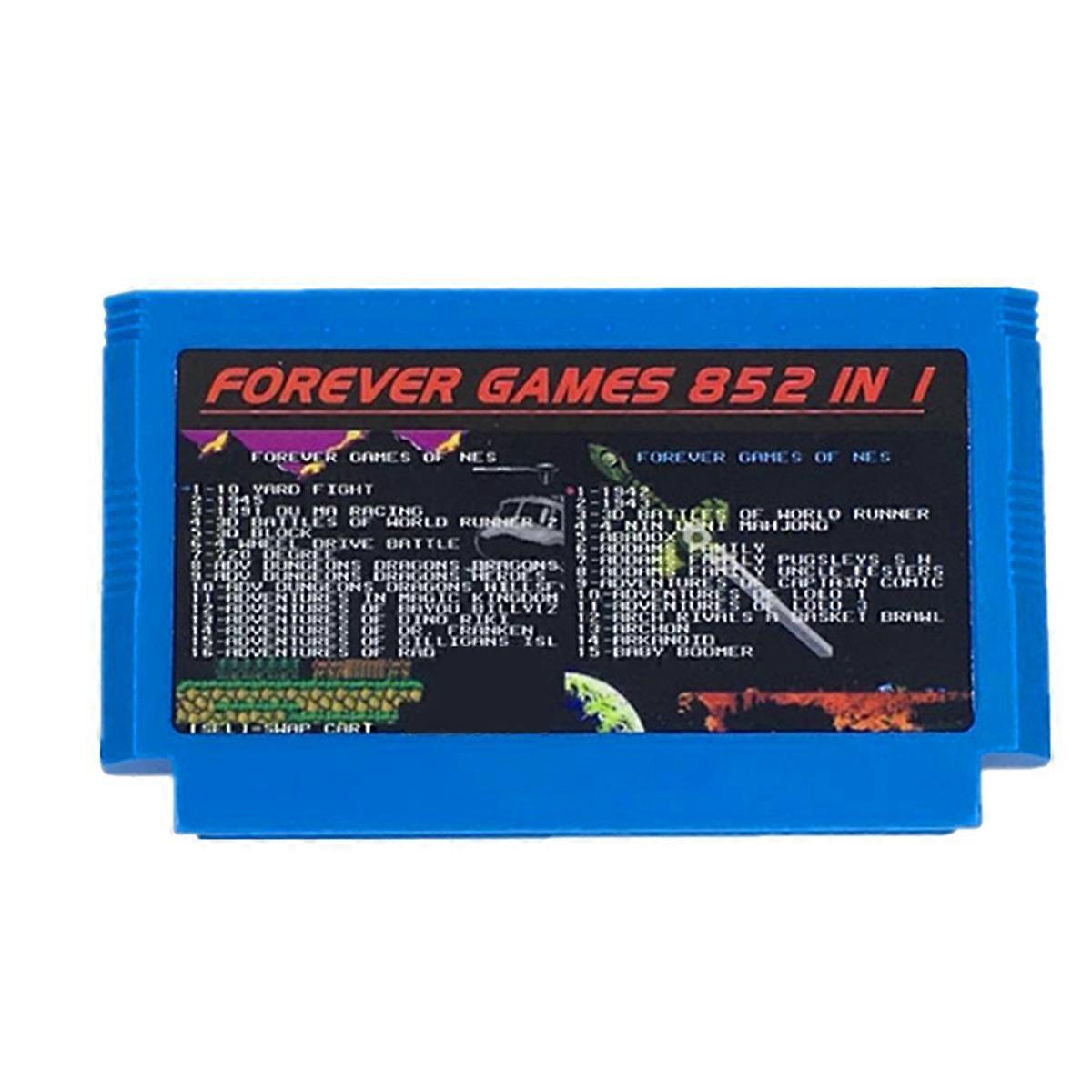 852 in 1 Game For FC Adapter For SFC/SNES Blue