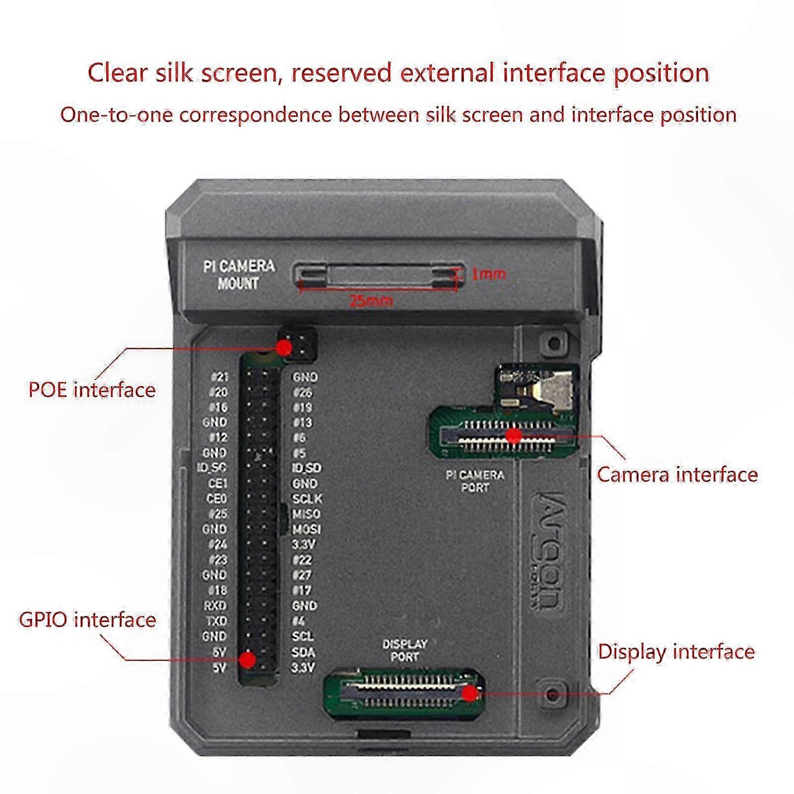 Slim Aluminum Enclosure for Raspberry Pi 4 Model B - Robust & Portable Case