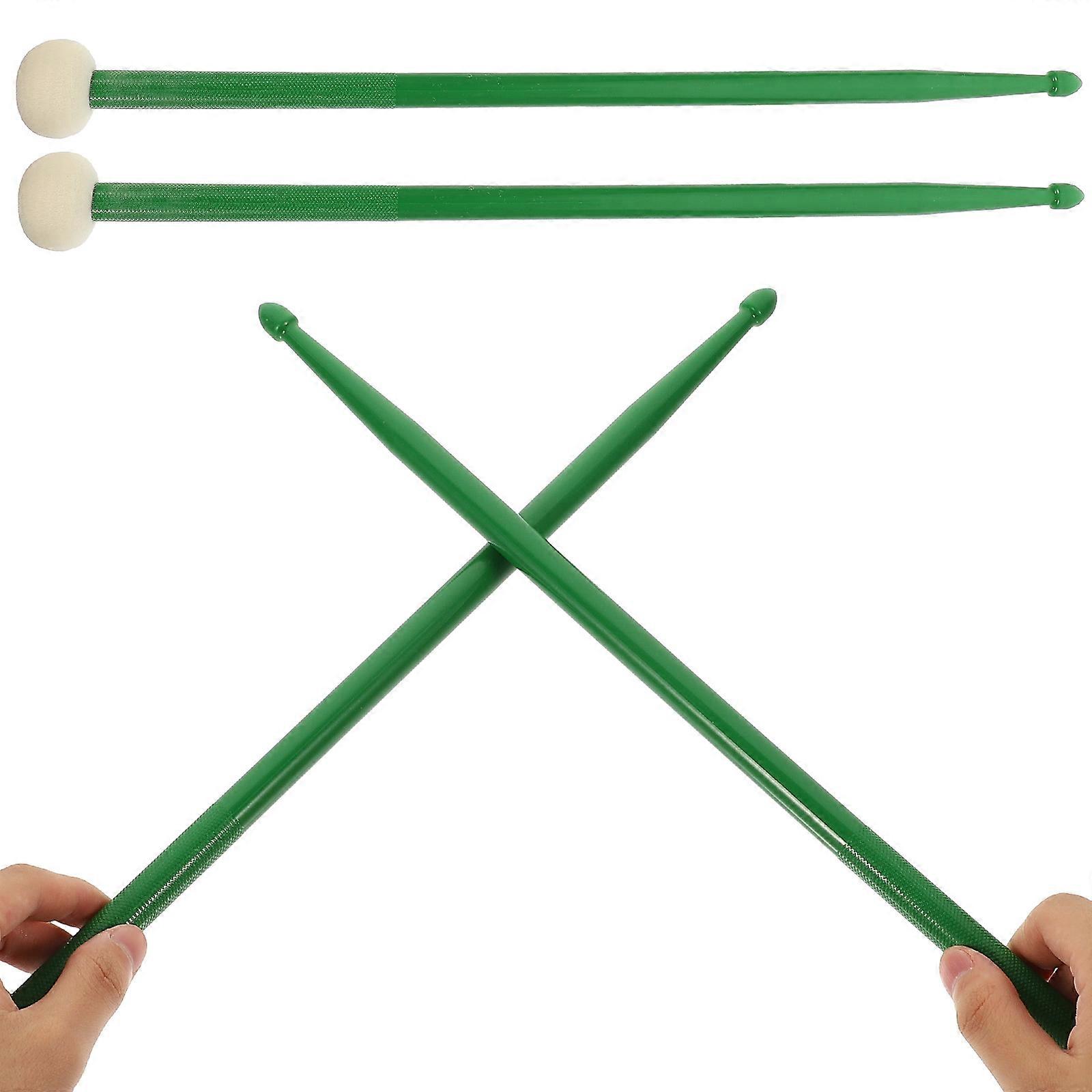 Performance Drumsticks Double-End Drum Stick for Drum 5Pairs Dark Green