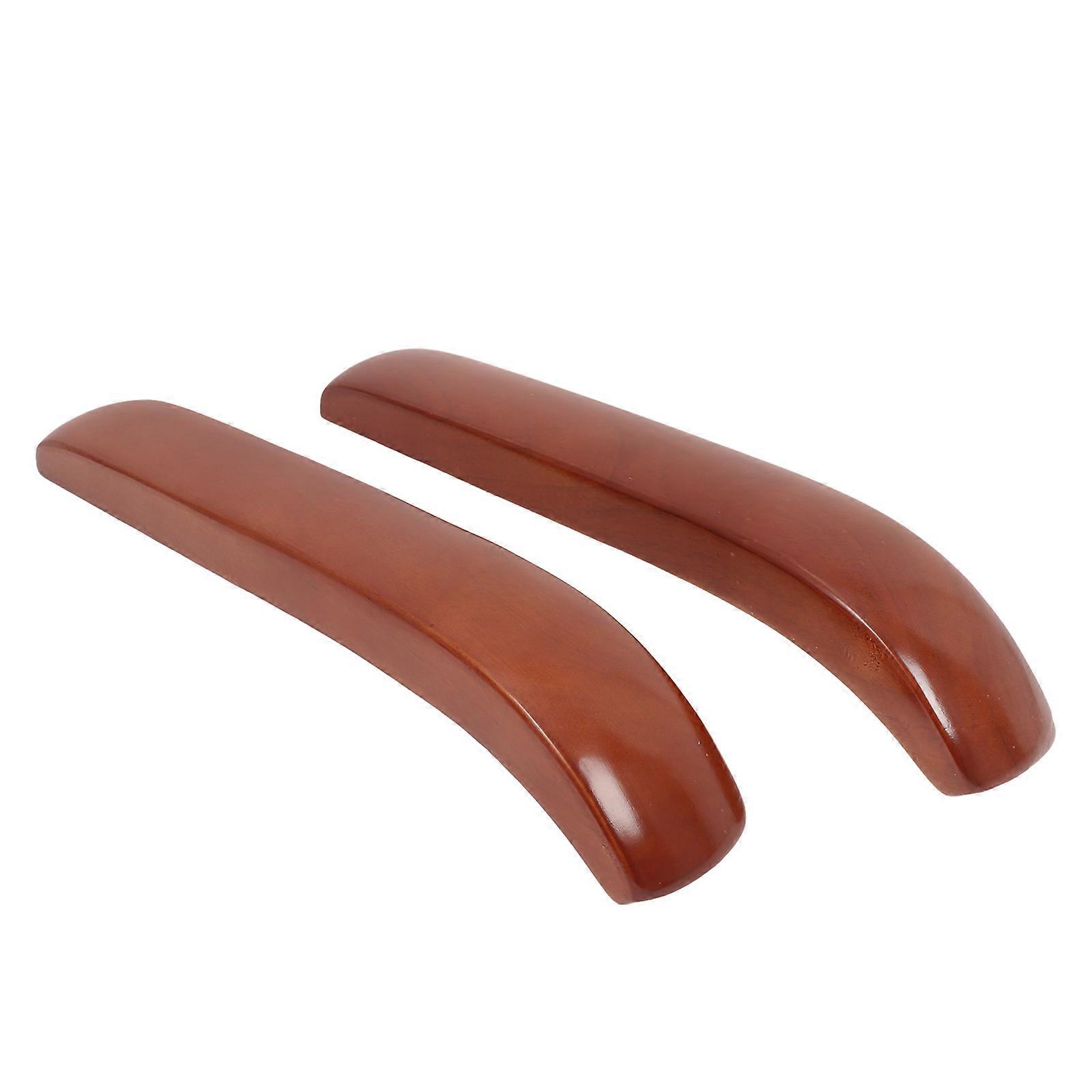 Office Chair Arm Pads Dark Red Wooden Replacement Contoured Design For Office Use 3 Pairs