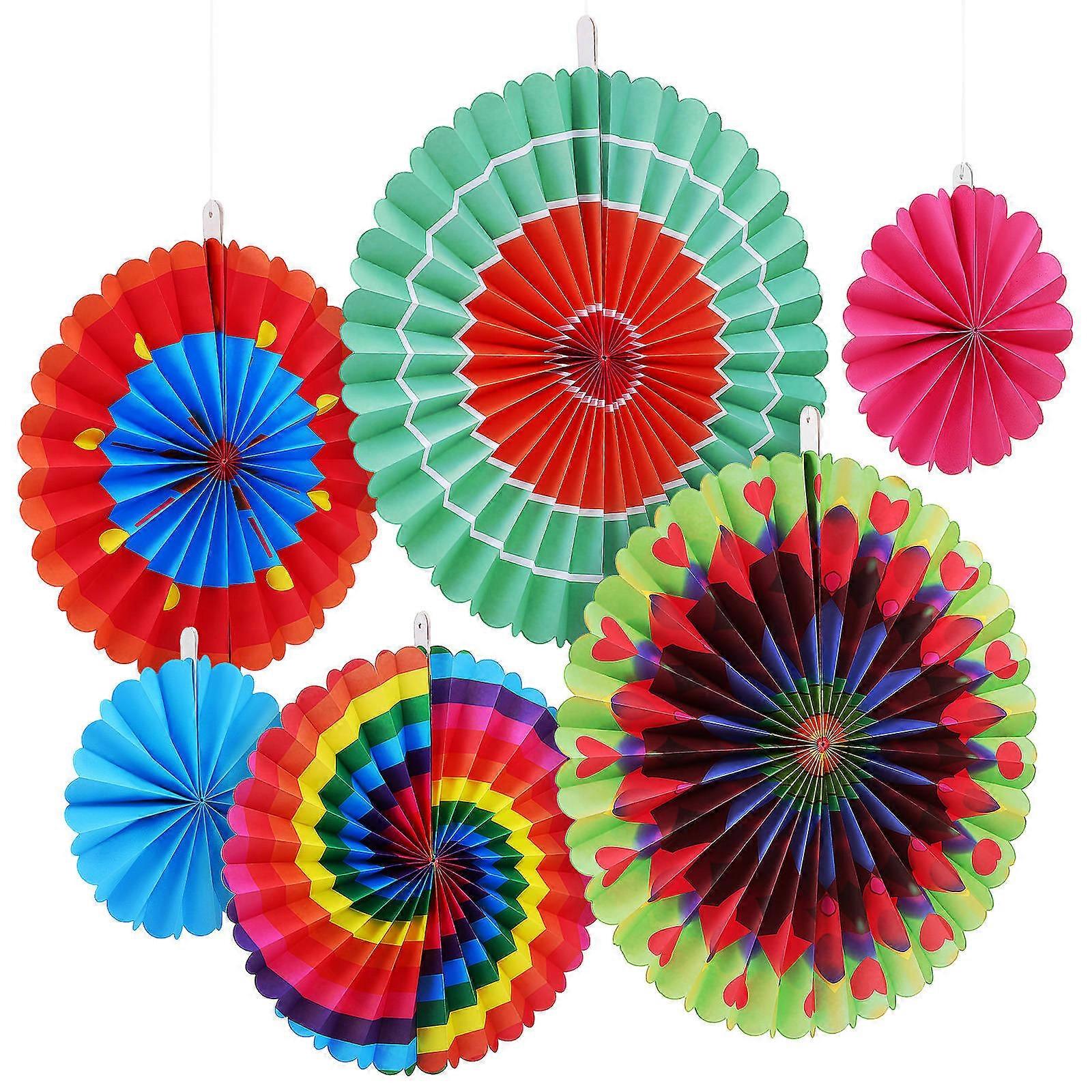 Folding Paper Fans 18 Pcs Colorful Decorative Fans For Wedding Graduation Home Decoration Unique Craft Making Multi-Purpose