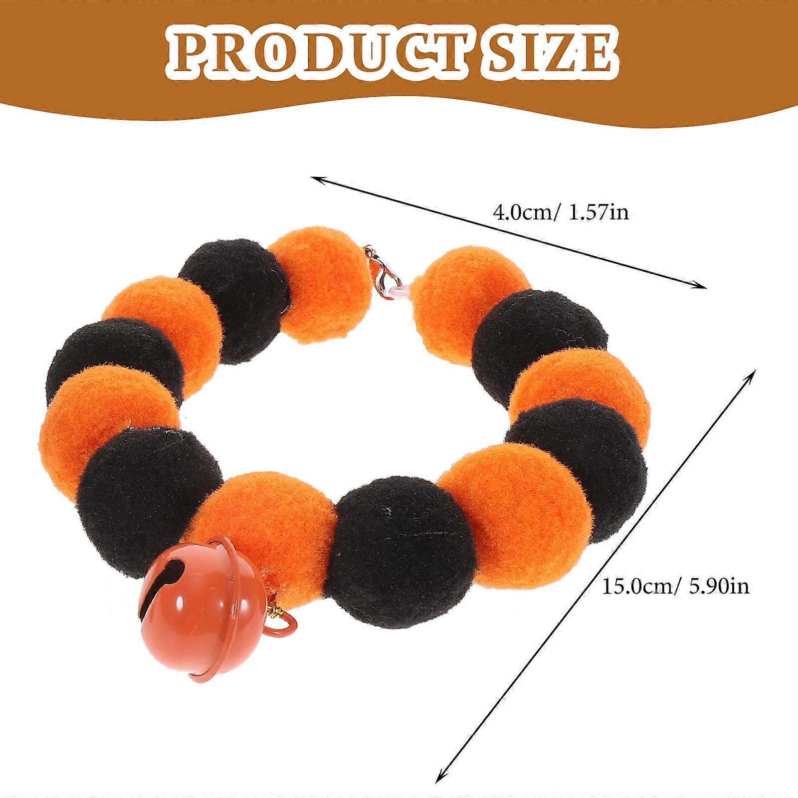 Attention-Grabbing Cat Collar And Hat Set For Pets 3 Sets Assorted Color Halloween Theme Decorative Costume