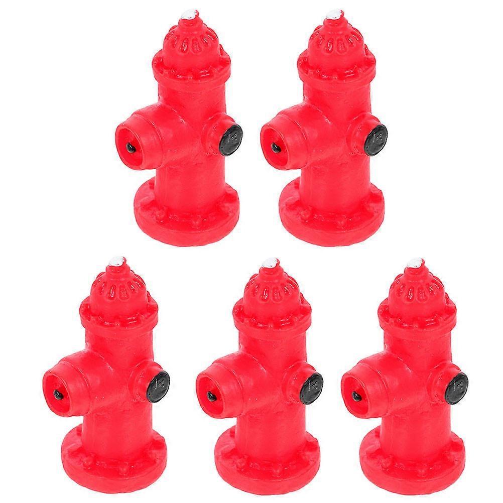Micro Landscaping Fire Hydrant Sign 15 Pcs Realistic Design Props Suitable For Sand Table Models