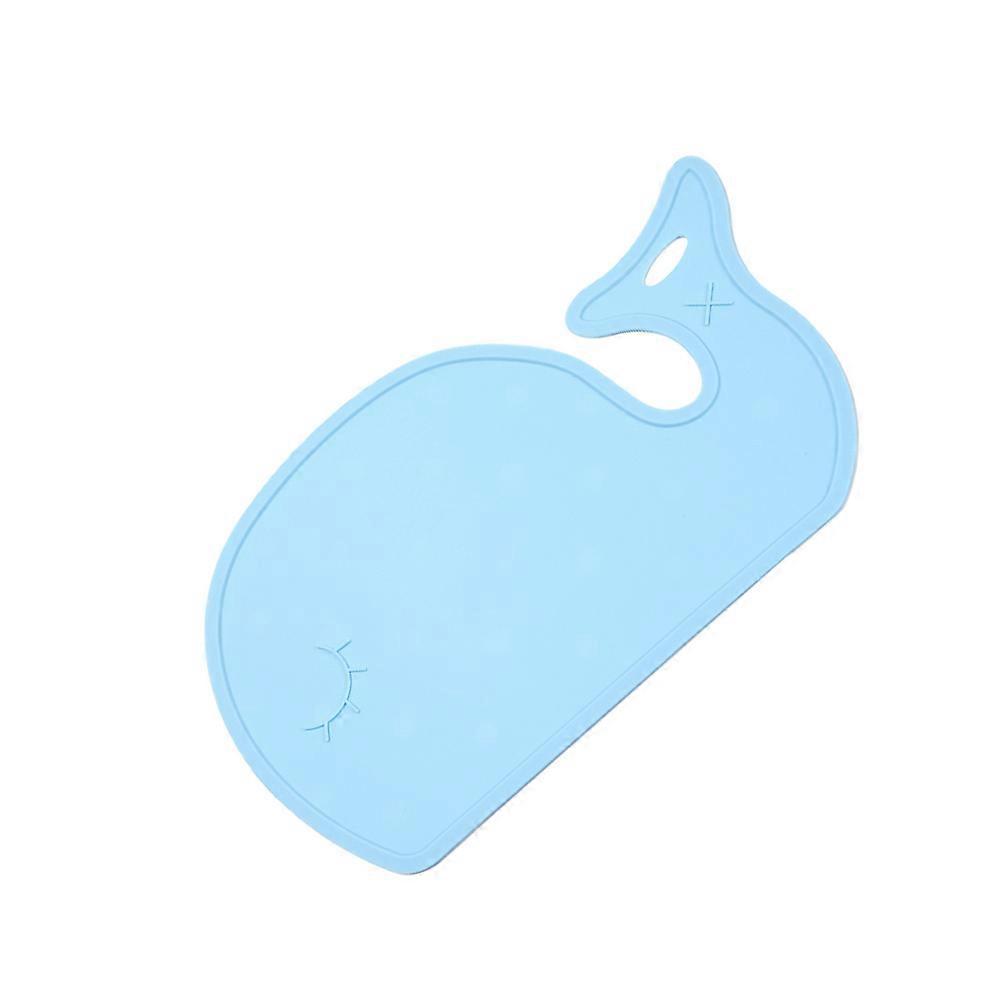 1Pack Silicone Placemat Whale Shape Child Dinning Mat Easy To Clean Waterproof Non-Slip 46x28x0.2cm