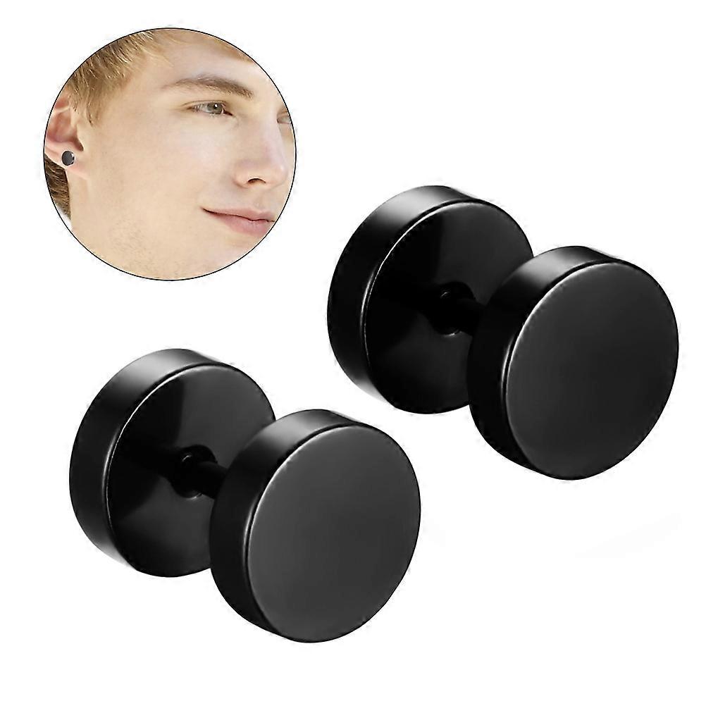 Piercing Studs for Men Stainless Steel for Ear Piercing Pair Black