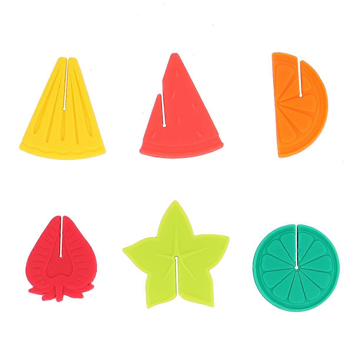 Cup Glass Identifier Silicone Drink Marker for 6Pcs Colored Cups