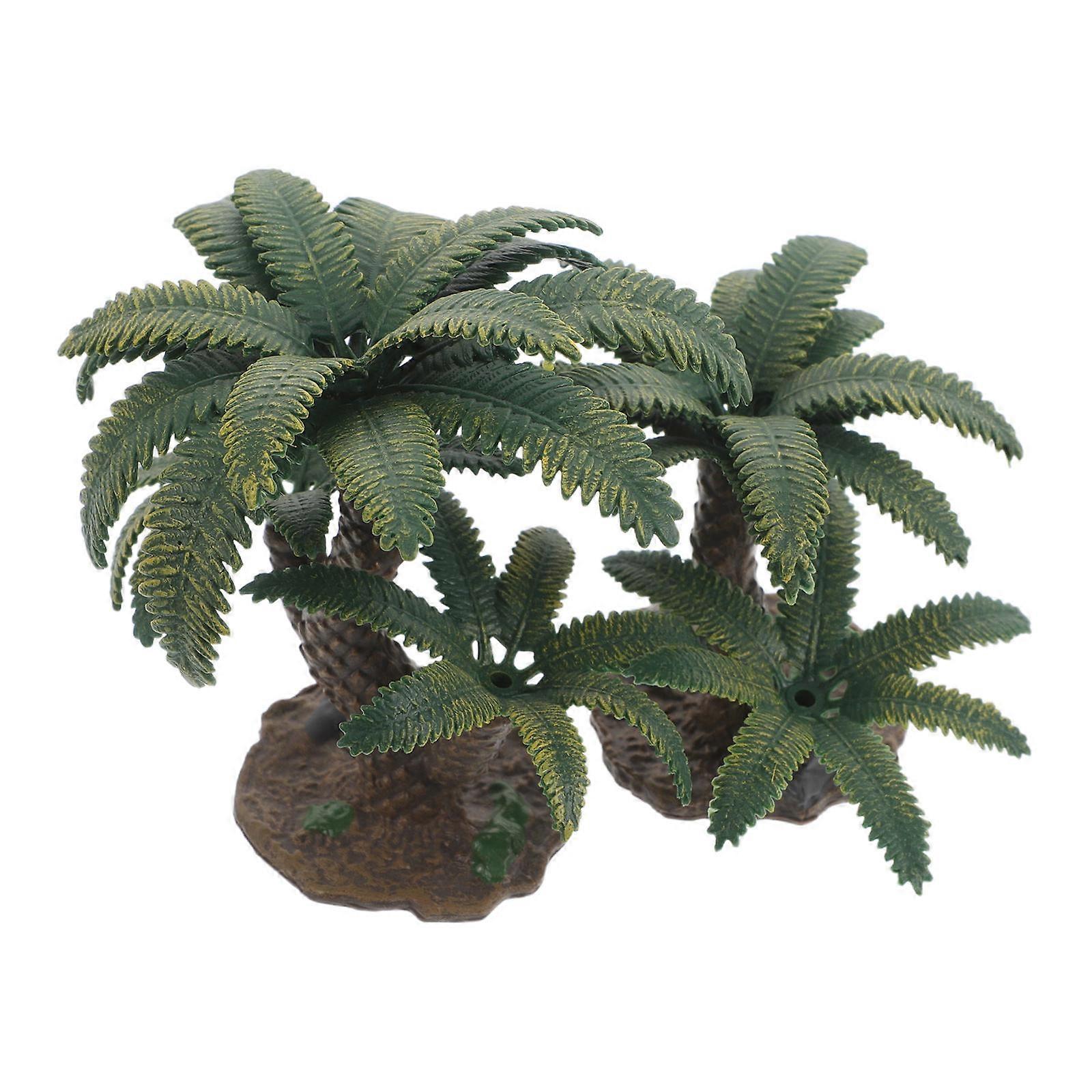 Plastic Model Trees for Decor with 10Pcs Miniature Tropical Tree Ornaments