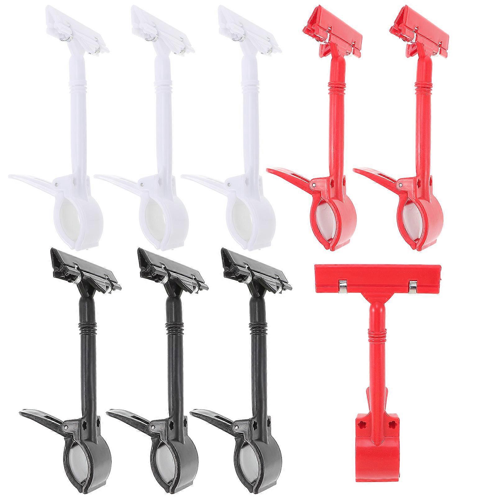 Sign Display Clip Plastic Rotatable Holder for Merchandise 18Pcs Pack