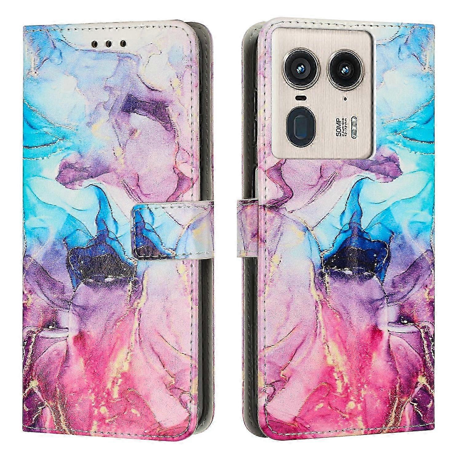 Painted Marble Pattern Leather Phone Case 2025