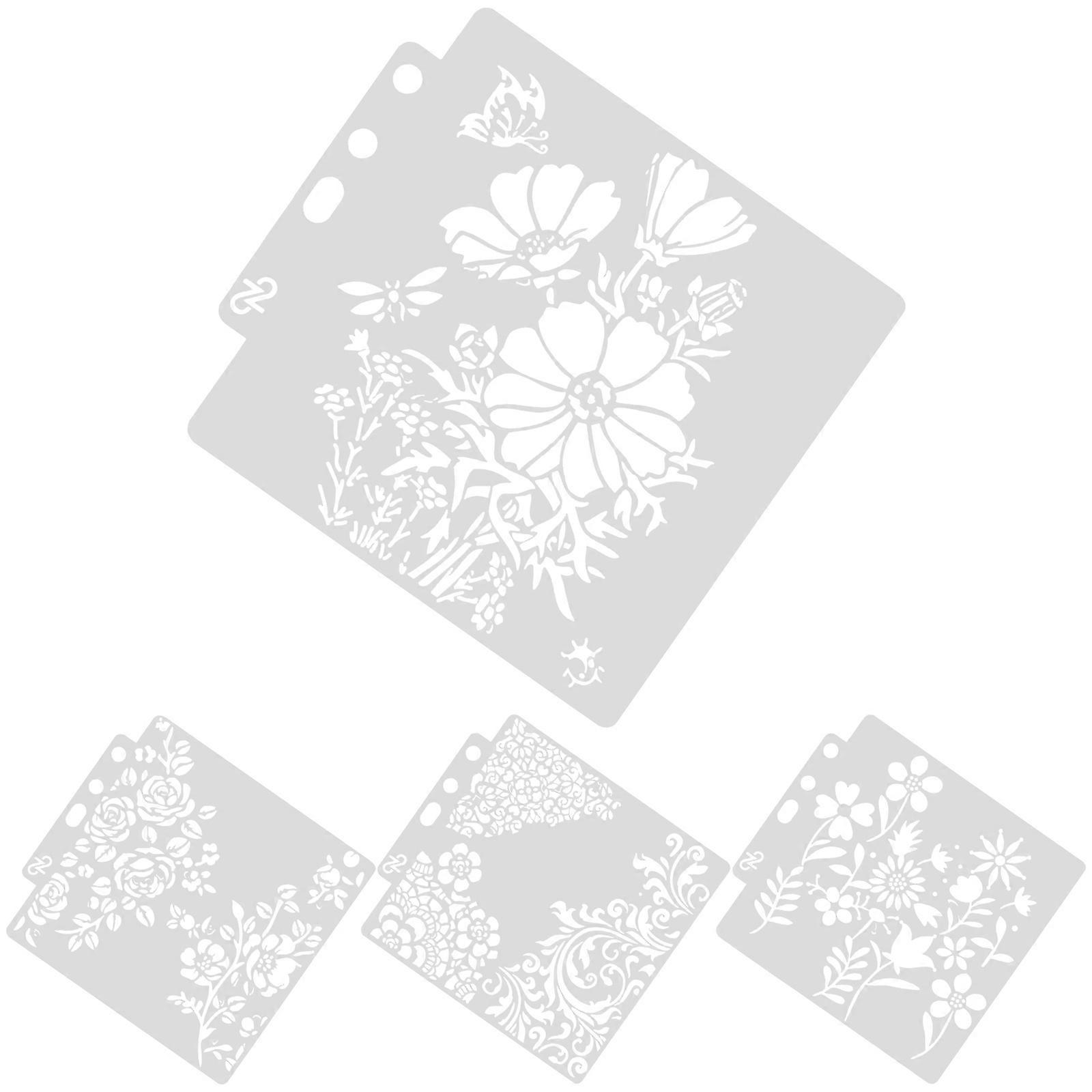 Decorative Stencils Stencil Wall Painting for DIY Use 4Pcs Templates