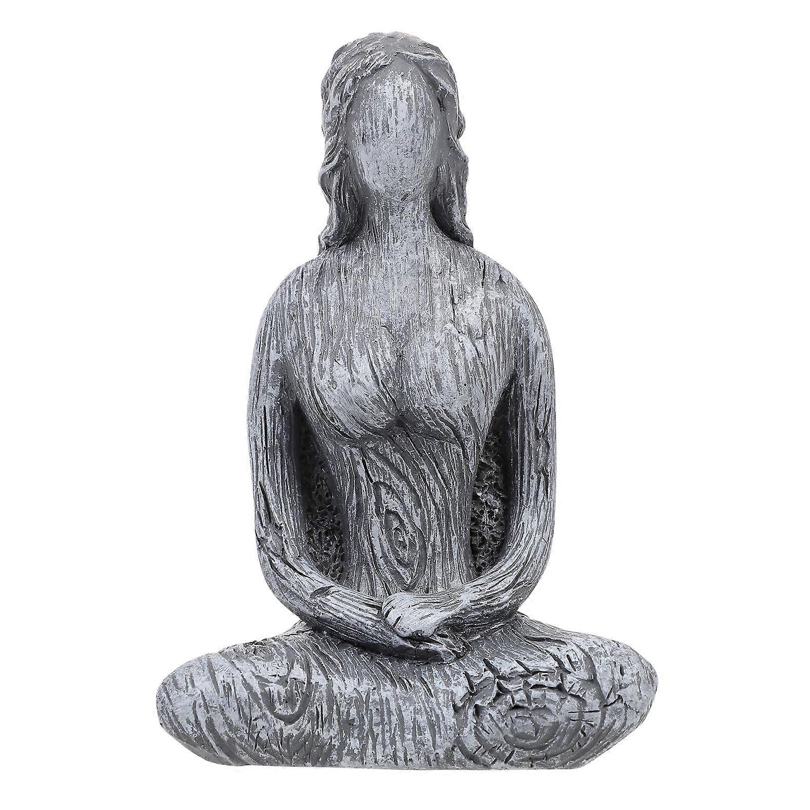 Desktop Decoration Statue for Decoration 2Pcs Grey Resin Craft