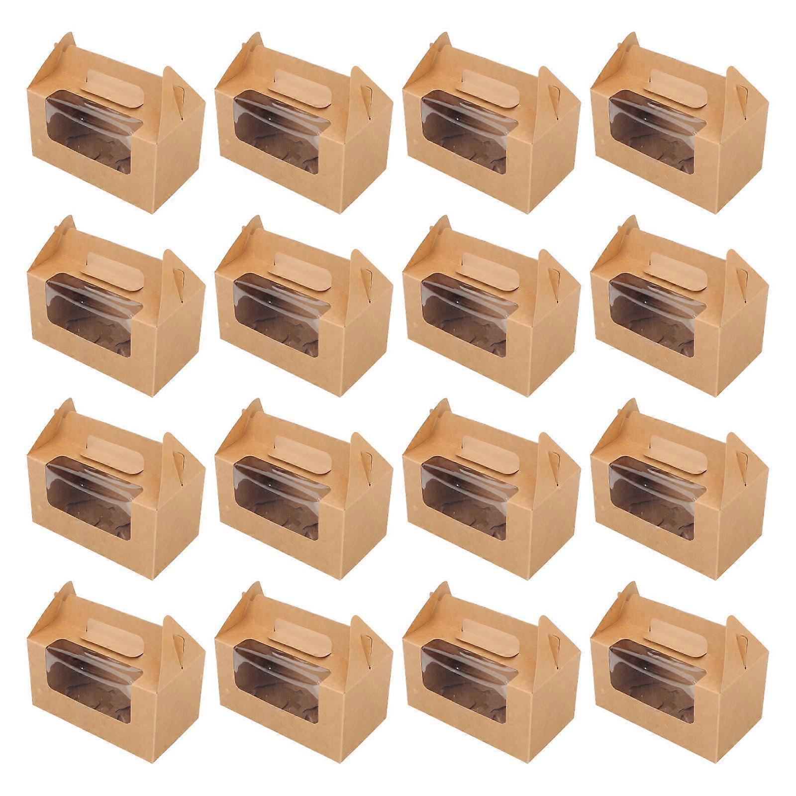 Dessert Boxes Muffin Holder Event Transport Gift Giving Practical Design Sanitary Material 16Set