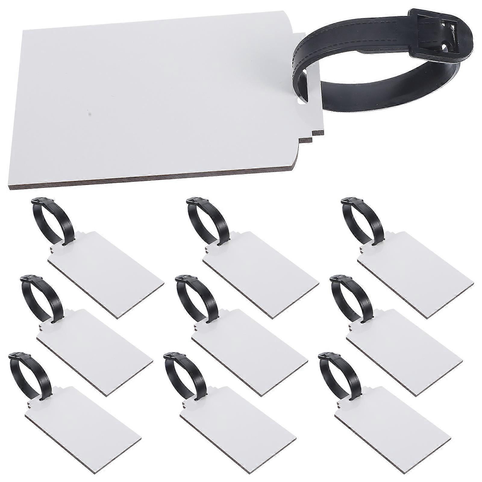 4 Sets Of Blank Luggage ID Tags For Handbags Backpacks And Travel Bags Rectangular Transparent 40Pack