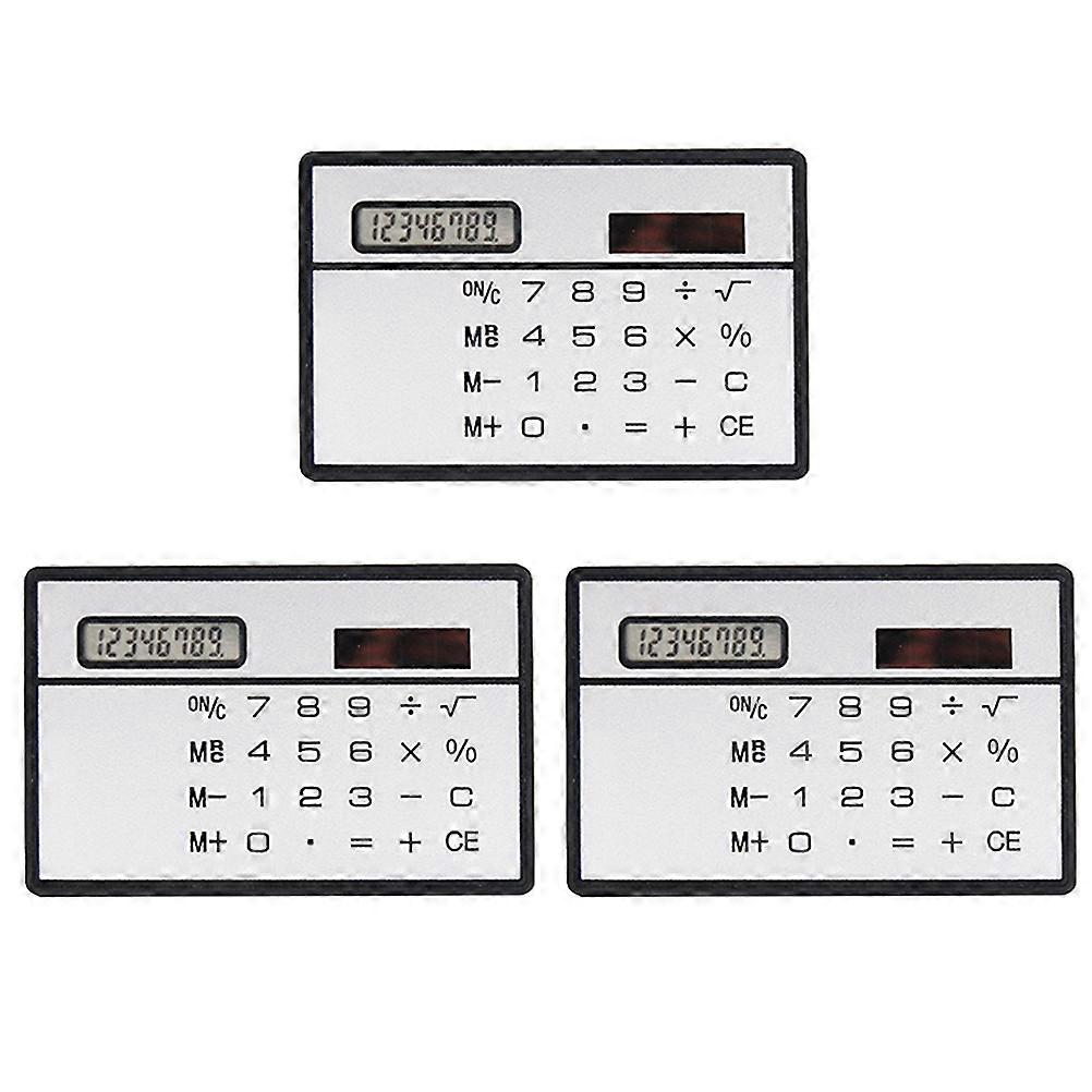 Digital Calculating Tool Mini Calculator for Office Use 3Sets Ultra-Thin Portable