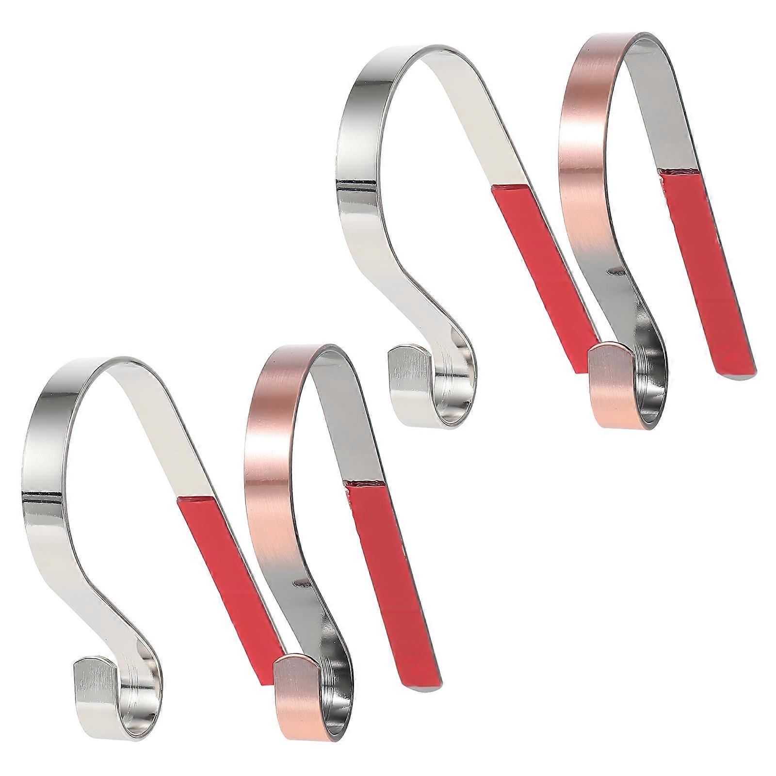 Xmas Stocking Hook Metal Stocking Holder for Hanging 8Pcs Multi Color