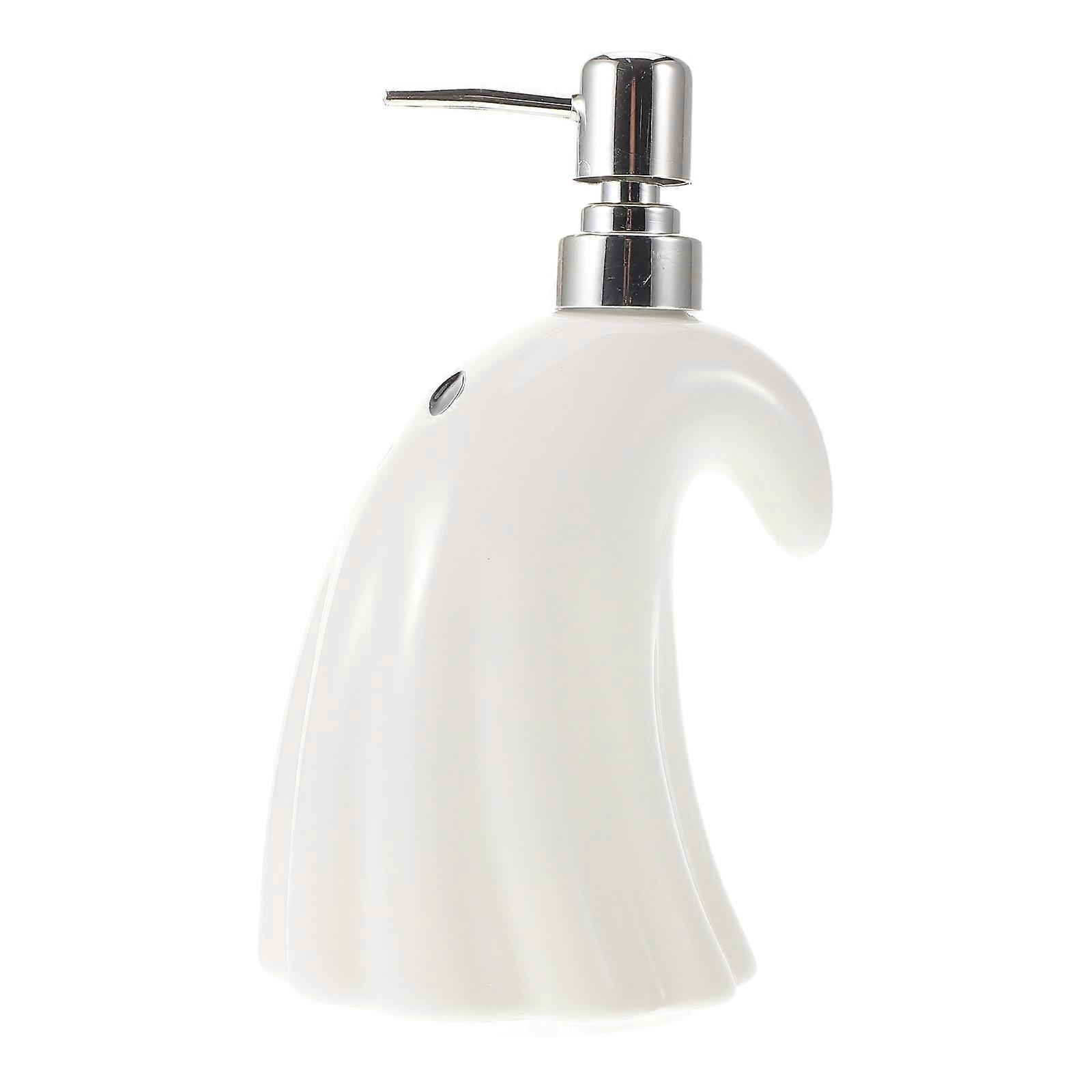 Hand Soap Dispenser Ceramic Pump Bottle 3Pcs White for Lotion Refillable