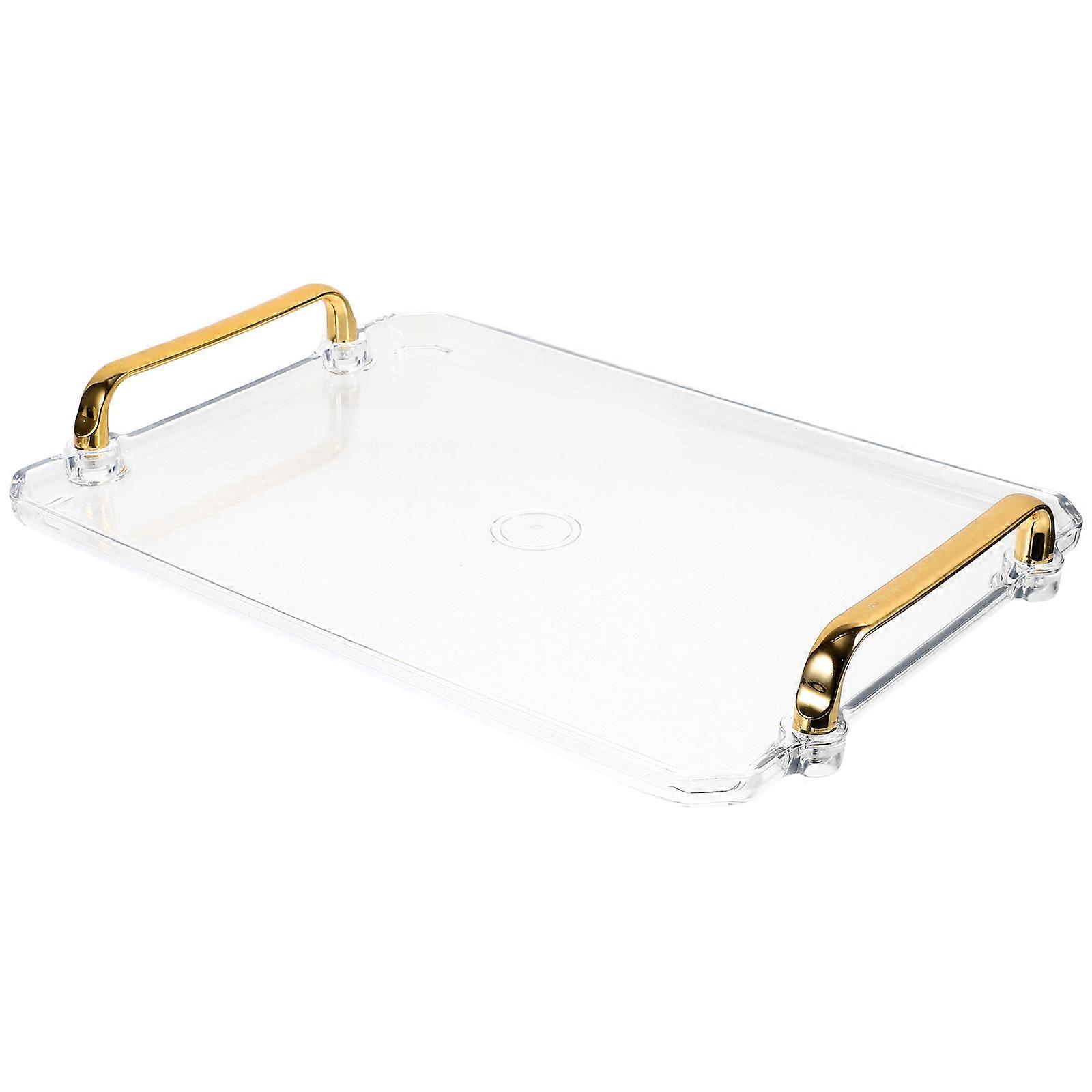 Rectangular Tray Desktop Serving Tray for Daily Use 5Pcs Transparent