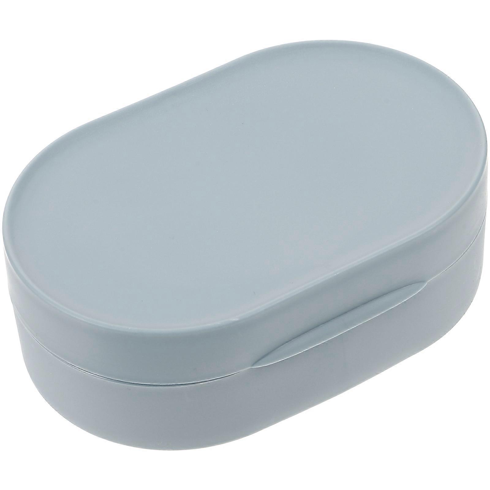 Soap Container Portable for Storage 2Pcs Blue Waterproof Soap Holder with Lid