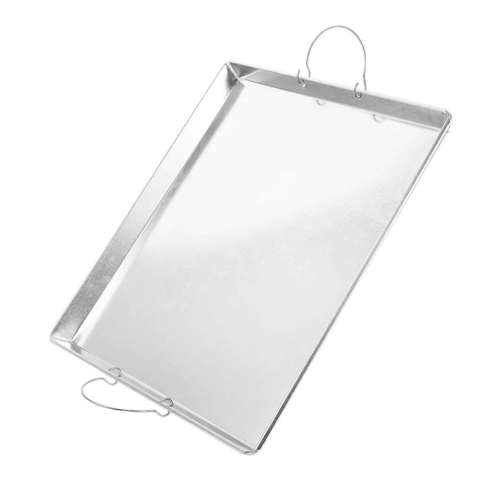 Silver Metal Steamer Tray for Food Serving 3Pcs Rectangle Pan