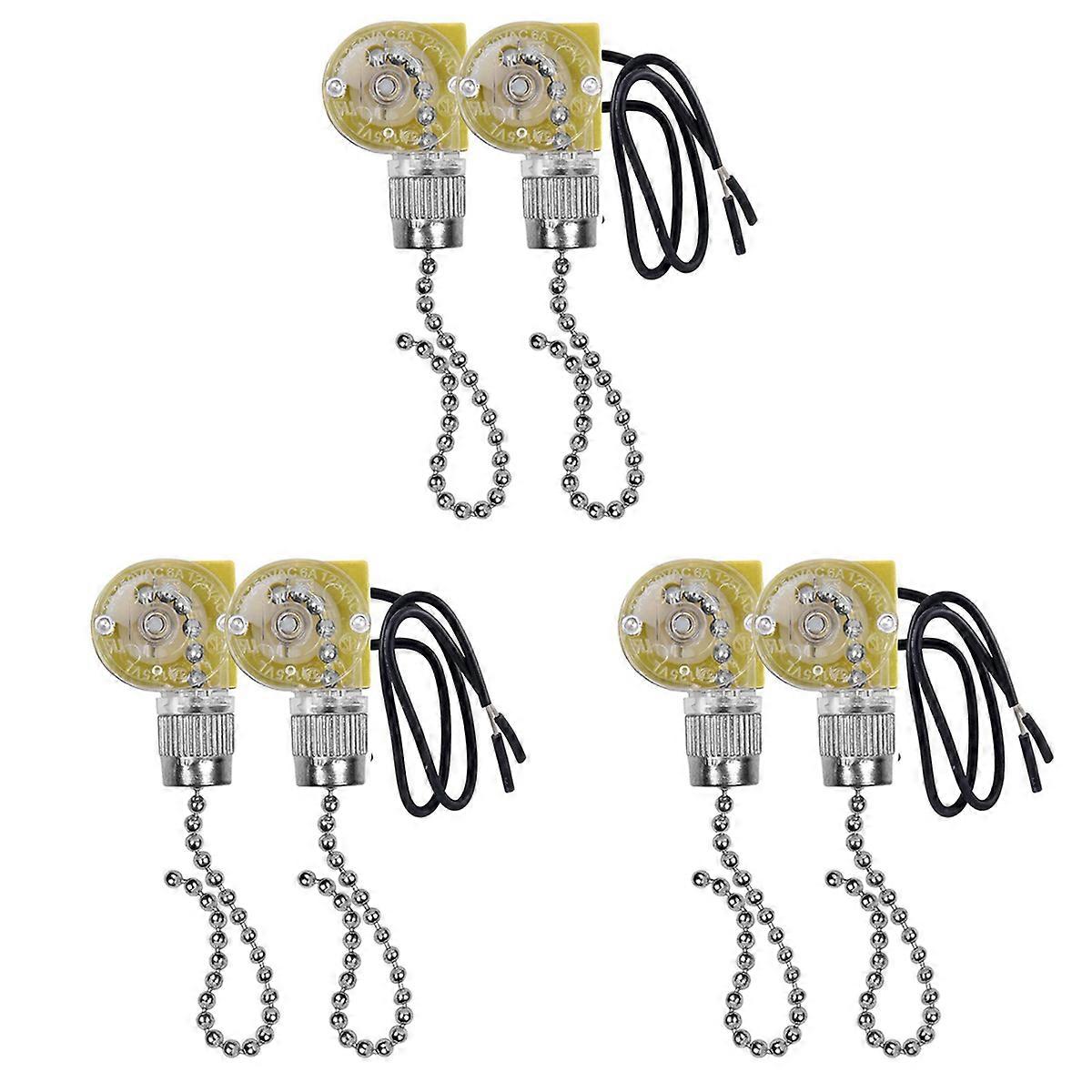 Ceiling Fan Light Switch ZE-109 Two-Wire Light Switch with Pull Cords for Ceiling Light Fans Lamps 2