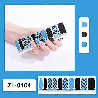 Nail Polish Film Nail Art Stickers, Striped, Set of 20 with Nail File