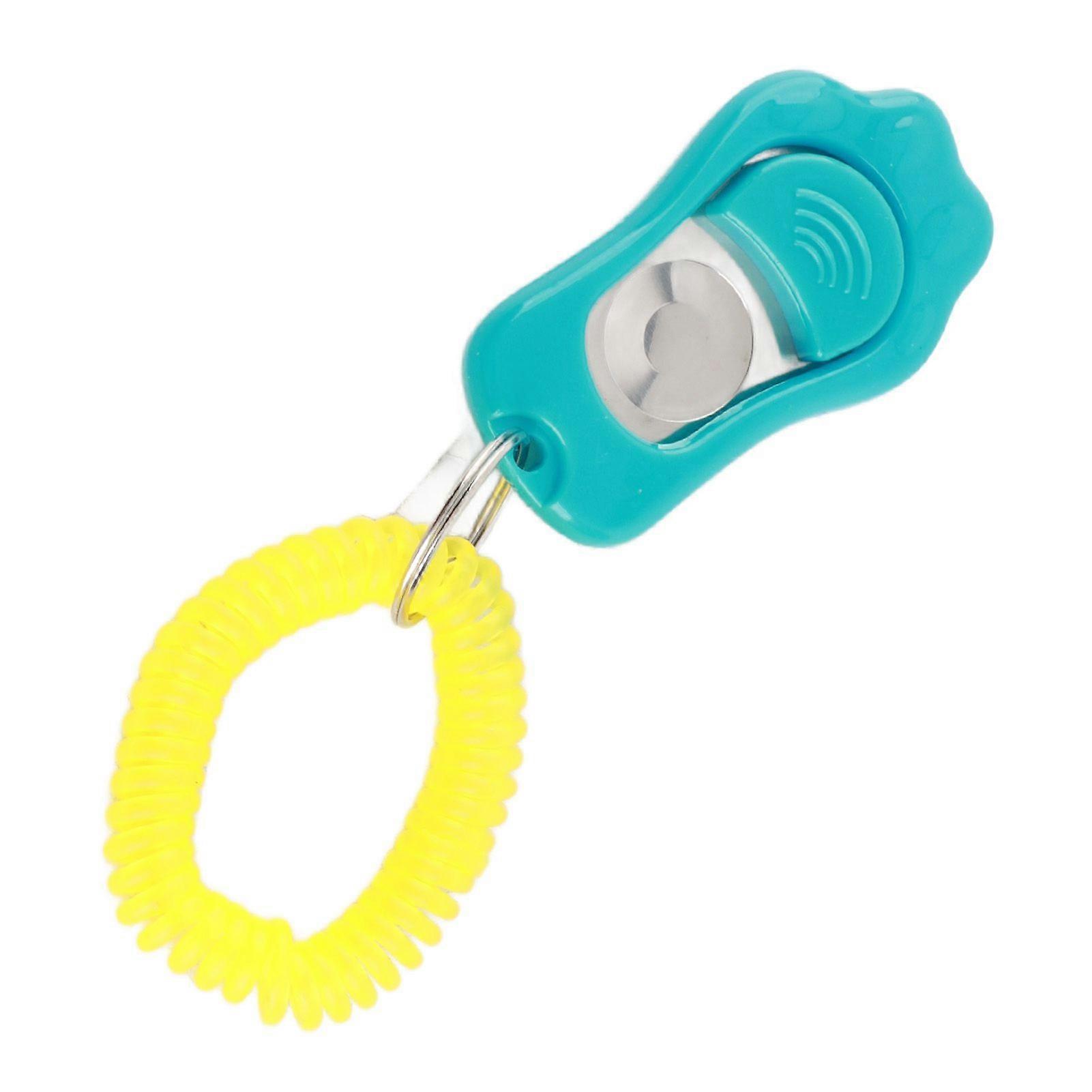 Adjustable 3 Gears Pet Dog Training Clicker Claw Shaped with Wrist Strap for Cats(Sky Blue)
