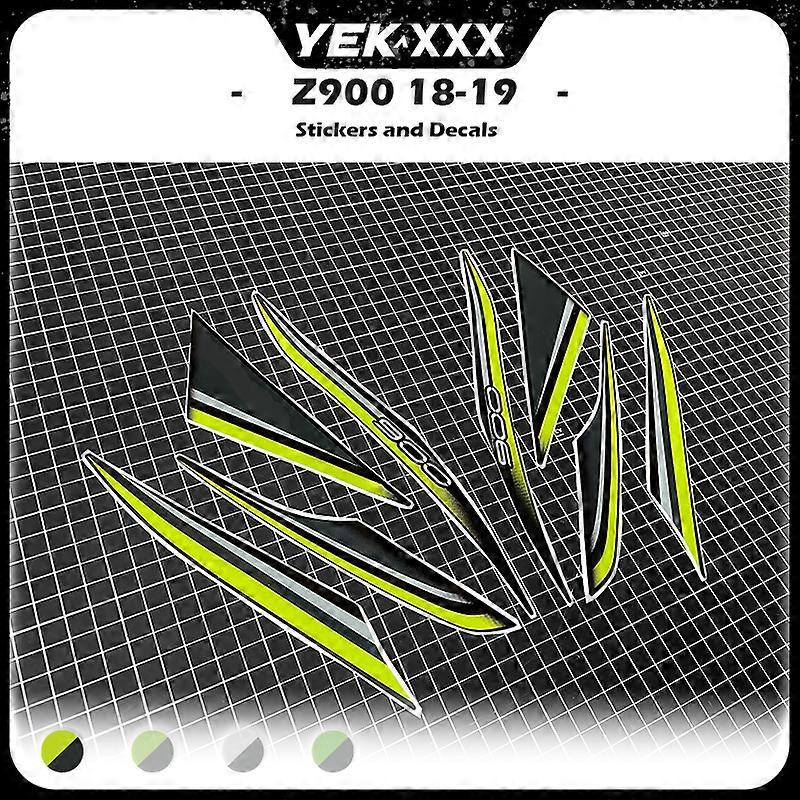 Applicable 2017-2019 For Kawasaki Z900 Ninja Full Fairing Metal Flash Point Stickers – OEM Replacement Decal Set