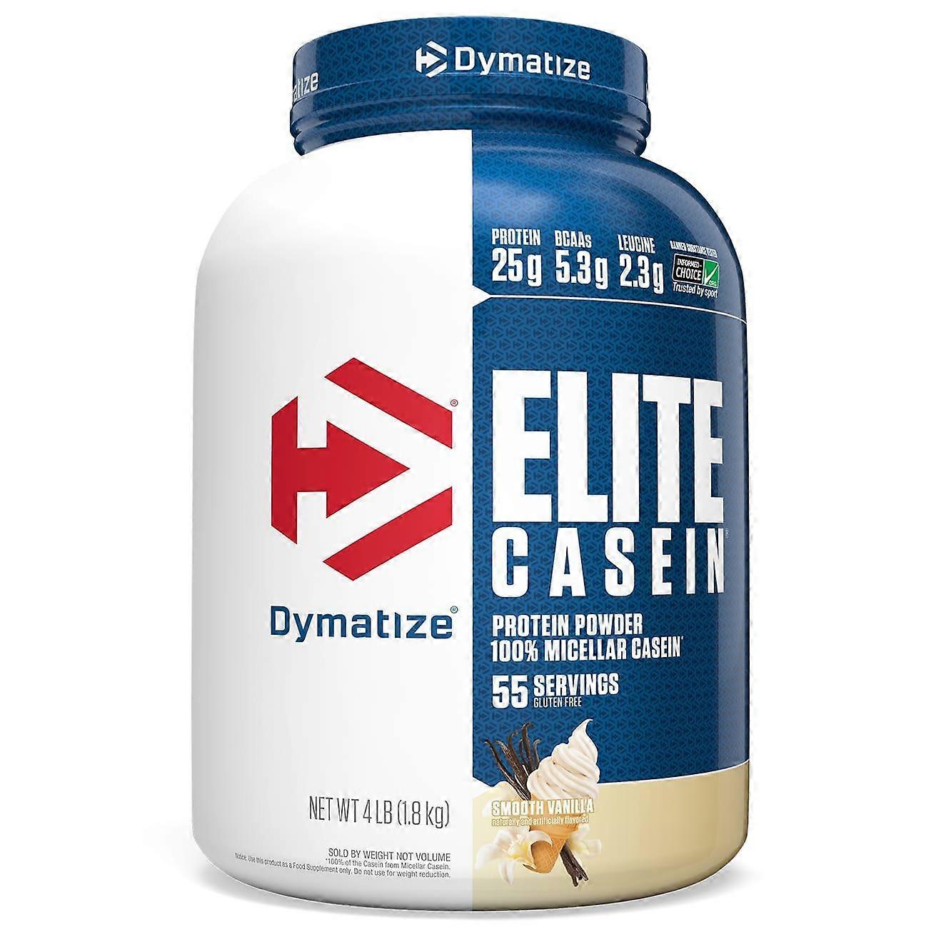 Dymatize, Elite Casein, Smooth Vanilla, 4 lb (1.8 kg)
