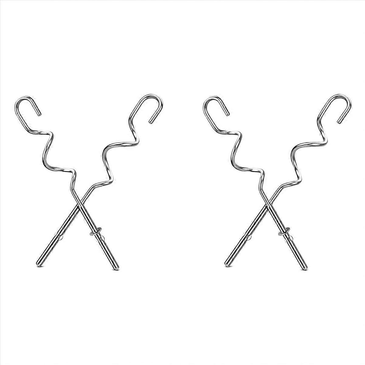 4x Dough Hook for Hand Mixer Replacement for Hand Mixer Dough Hooks KHM512, Stainless Steel Dough Ho