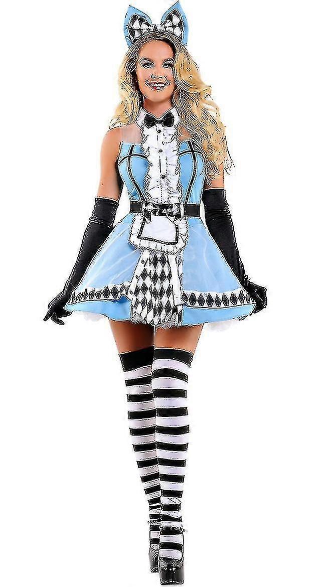 不思議の国のアリス メイドハッターコスチューム 大人 女性 ファンタジア マジック コスプレ ハロウィン カーニバル マジシャン 衣装