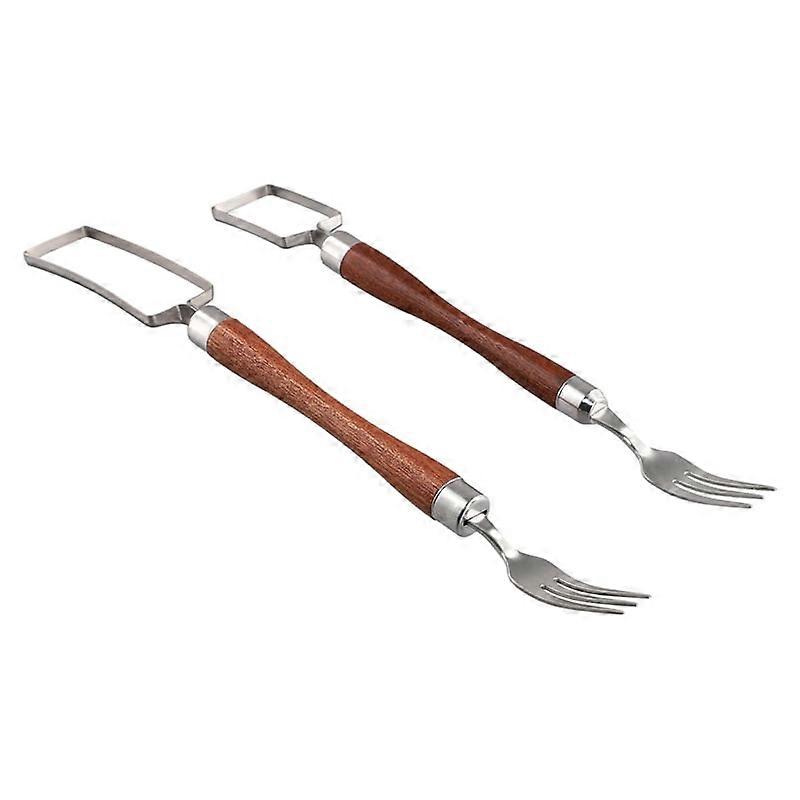 2-In-1 Stainless Steel Fruit Cutter, Watermelon Fork Slicer Tool, Dual Fruit Forks Slicer Fruit Cutting Fork