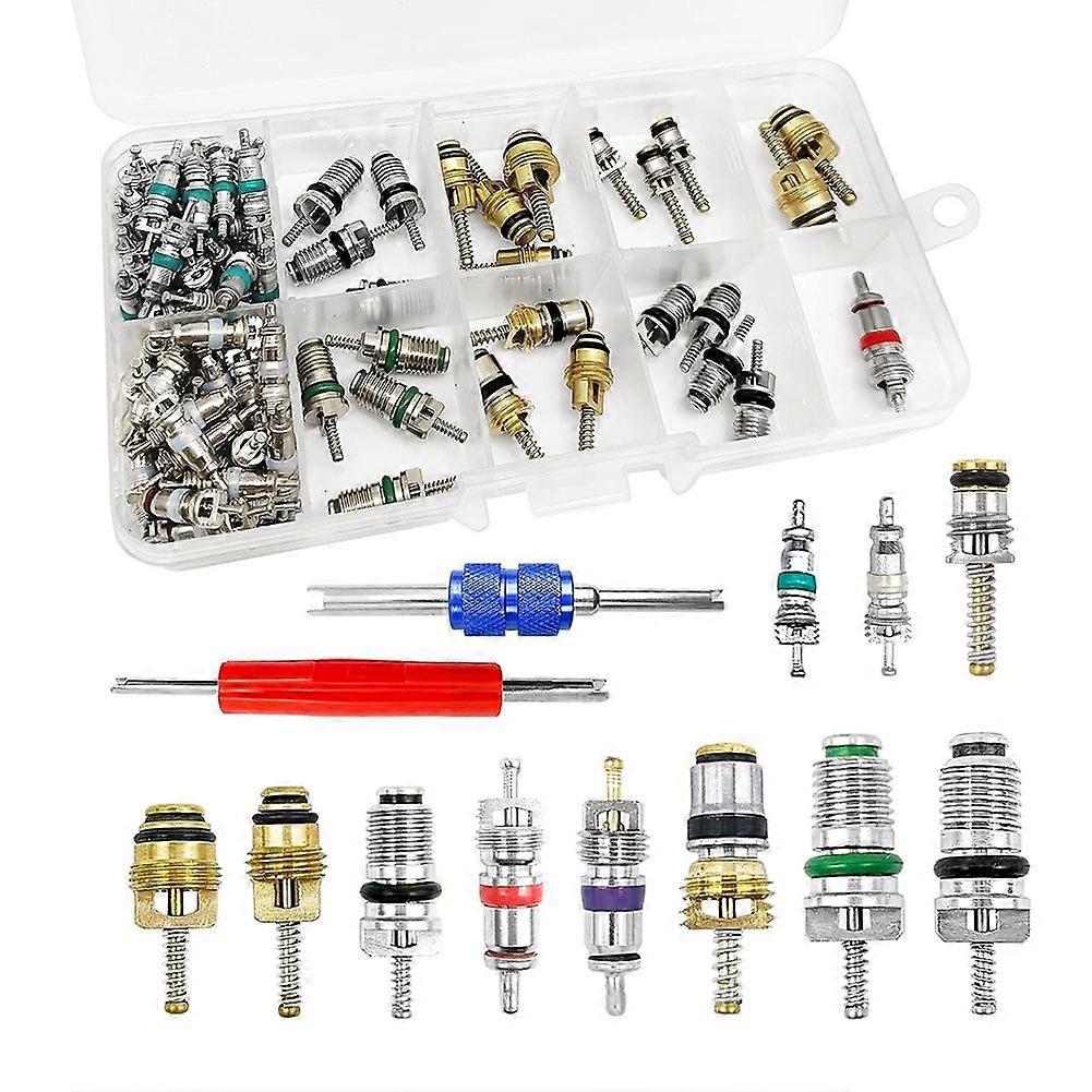Air Conditioning Valve Core,Valve Stem Cores Repair Tool Assortment