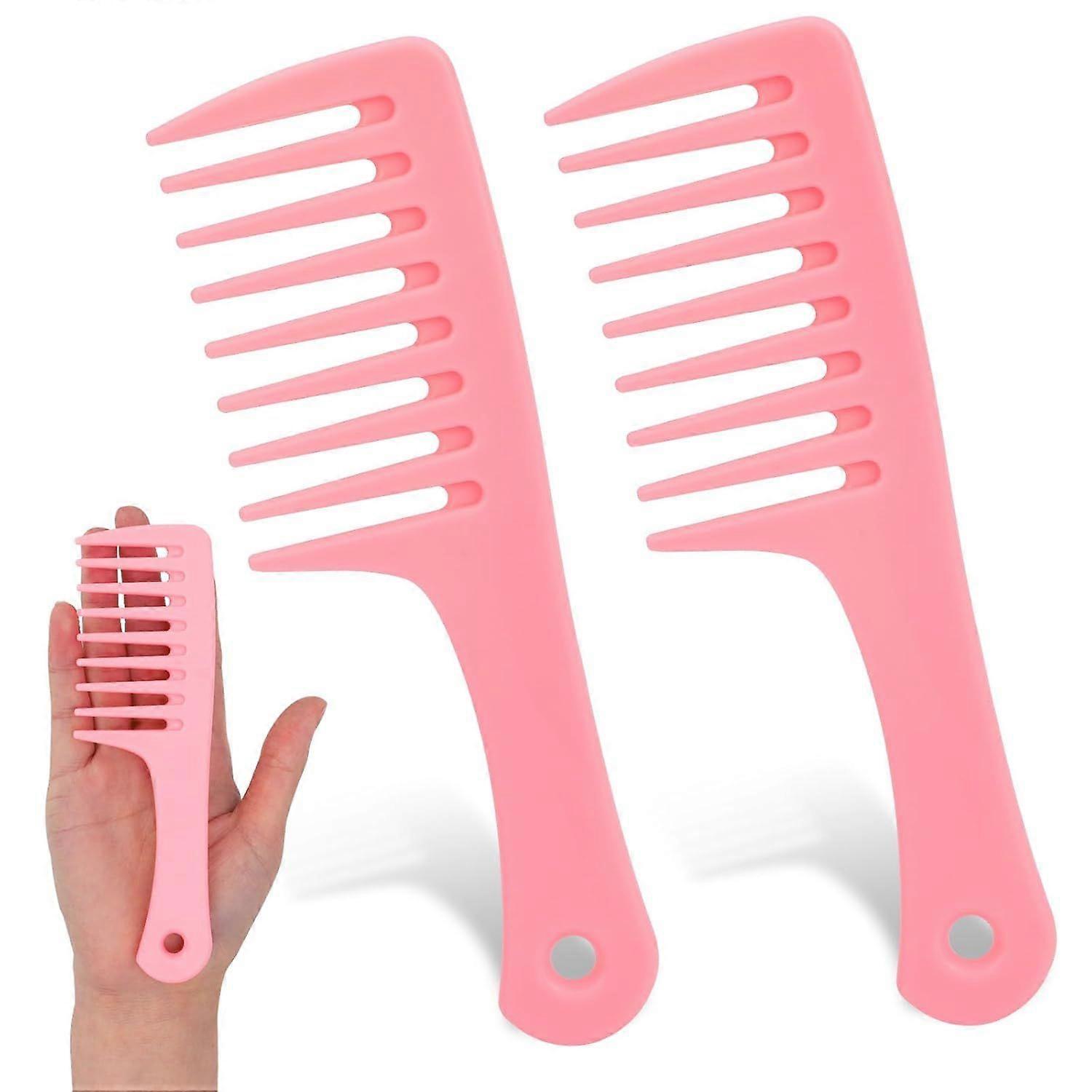 Mini Wide Tooth and Travel-Size Detangling Combs - 2 Pcs Portable Plastic Combs