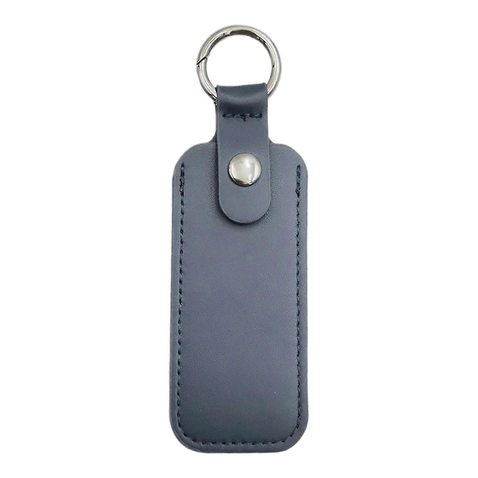 Flash Drive Case Leather USB Flash Drive Case Adhesive Backing Portable Storage Blue Compact Travel Bag
