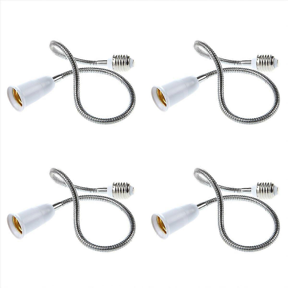 E27 to E27 Light Lamp Bulb Flexible Extension Converter (White,60cm)